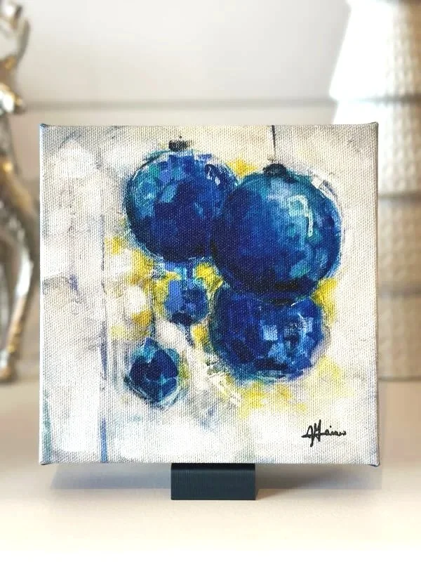 Blue Ornaments Limited Edition Print 6 x 6