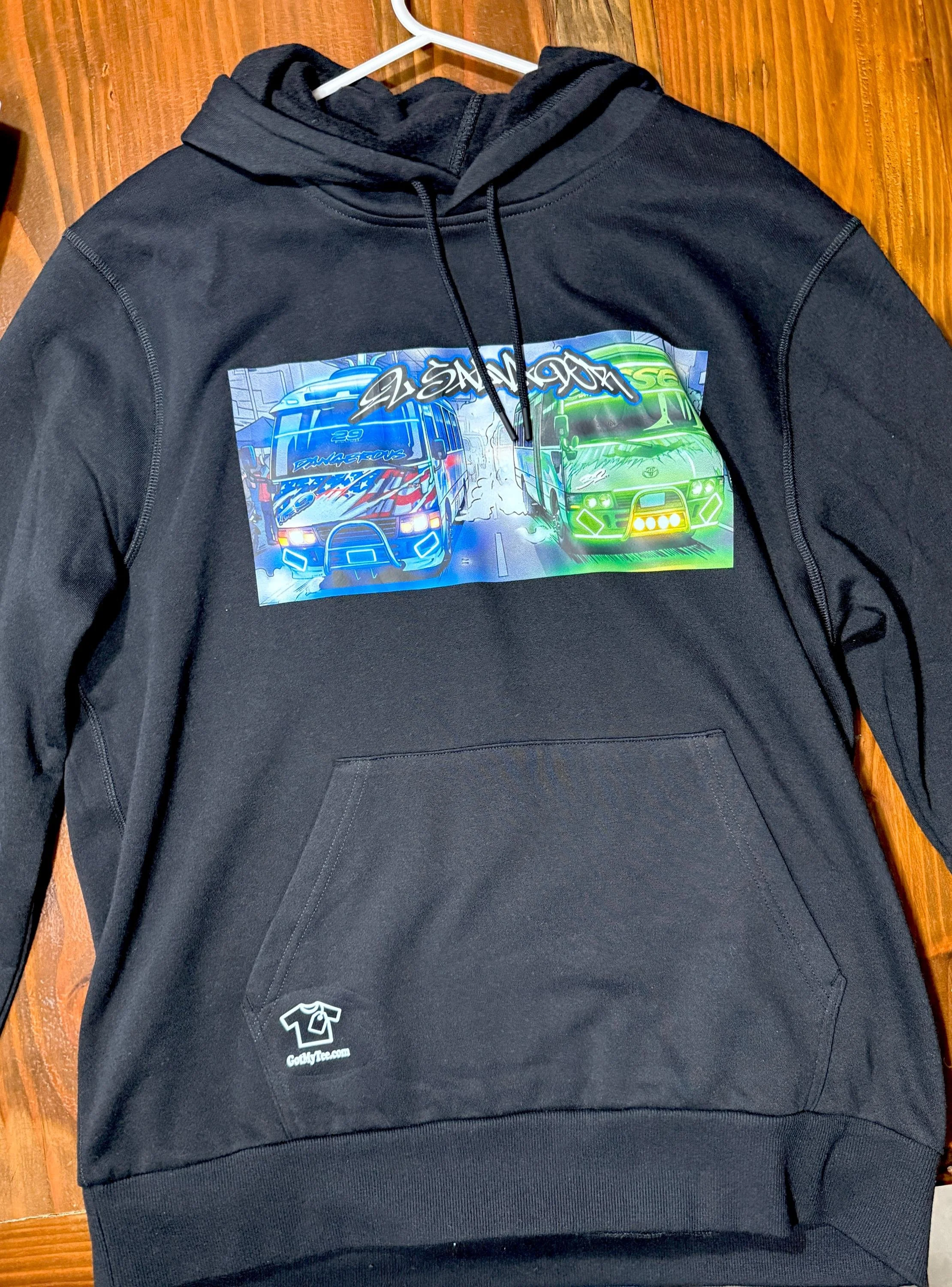 El Salvador Custom Coasters Hoodie – Retro Salvadoran Graphic, Streetwear Pullover by GotMyTee