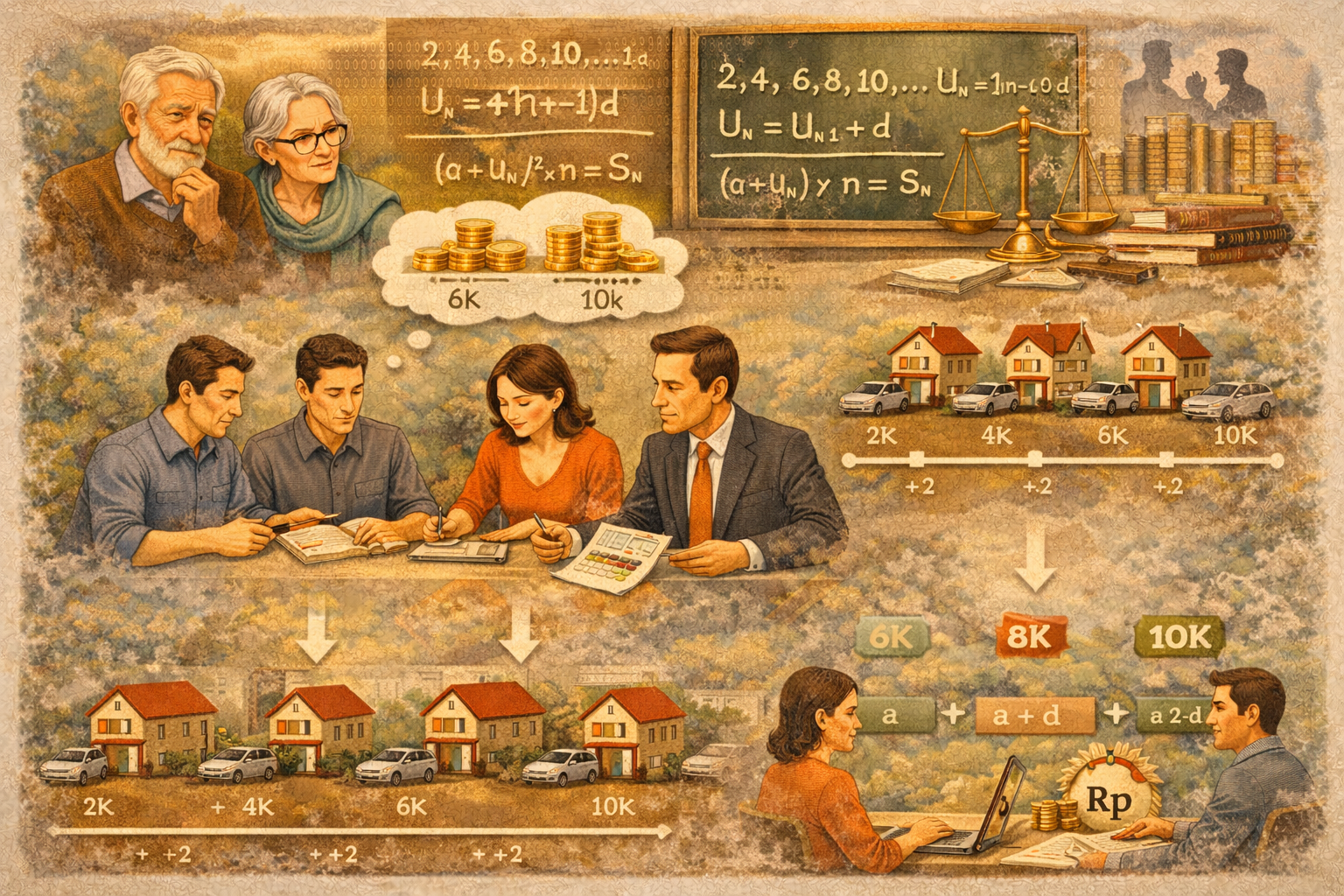 Barisan dan Deret Aritmetika dalam Konteks Waris: Pendekatan Logis untuk Pembagian Harta