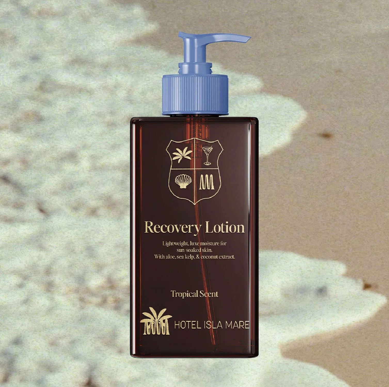 Isla mare recovery lotion mockup