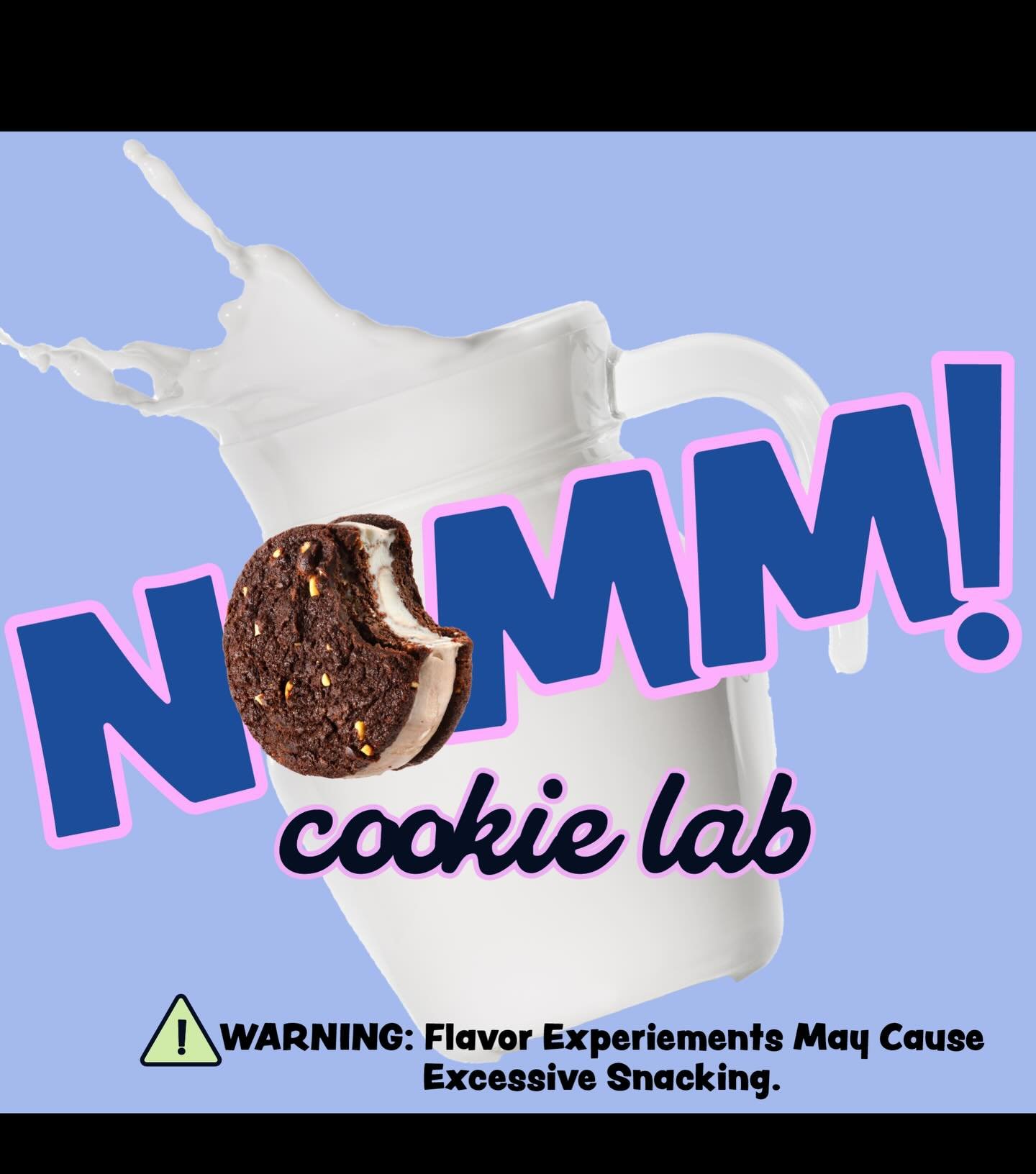 Nomm Cookie Lab branding is out of the oven. 🔥🍪🥼🔬🧪🍪💕💙
I wanted it to feel delicious, chaotic, scientific, and a little unhinged&hellip;Bold. Gooey. Maximal.

@the.brief.booth #thebriefbooth #tbbnomm #ghostdogcreativestudio