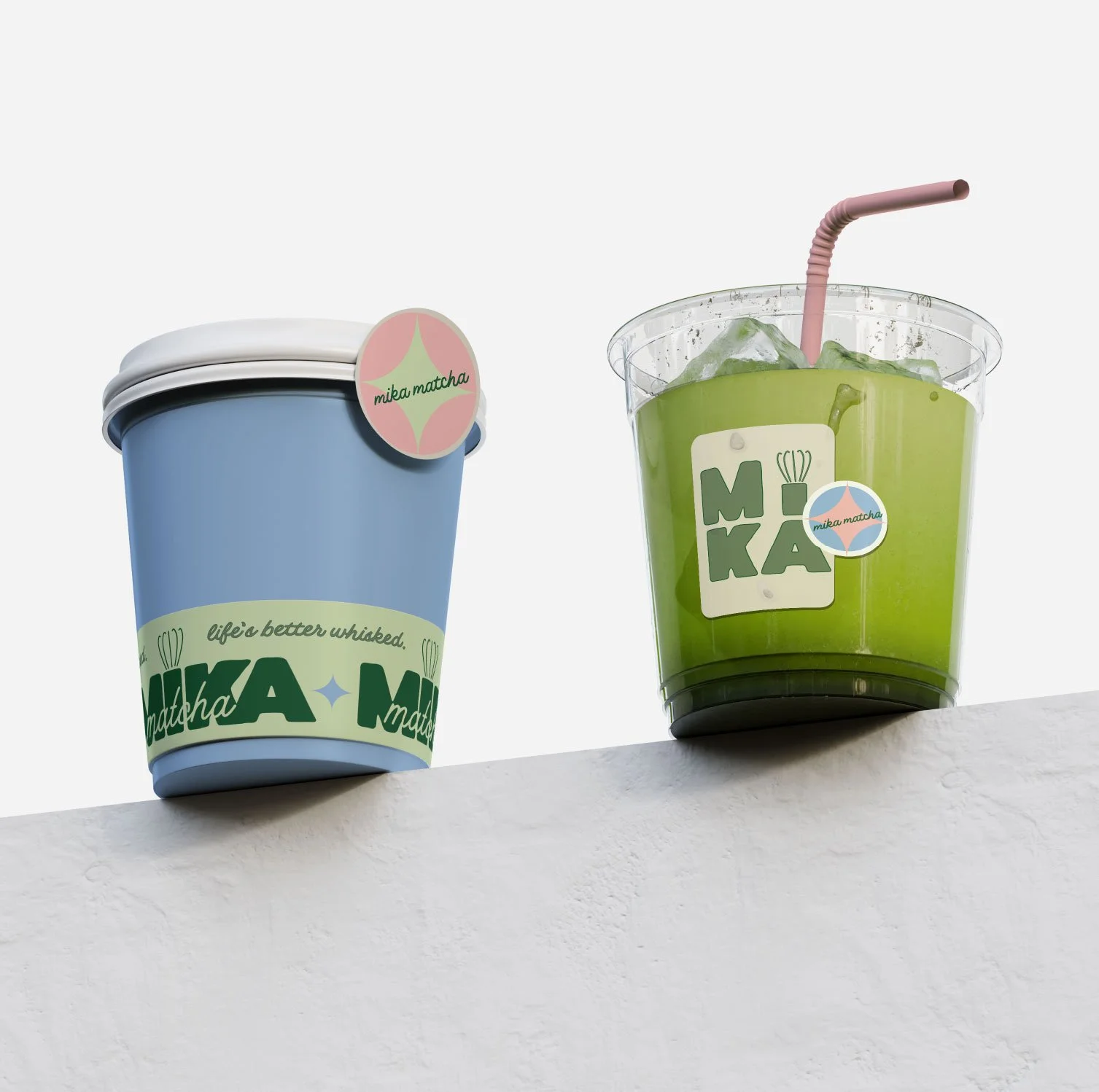 mika matcha cups mockup