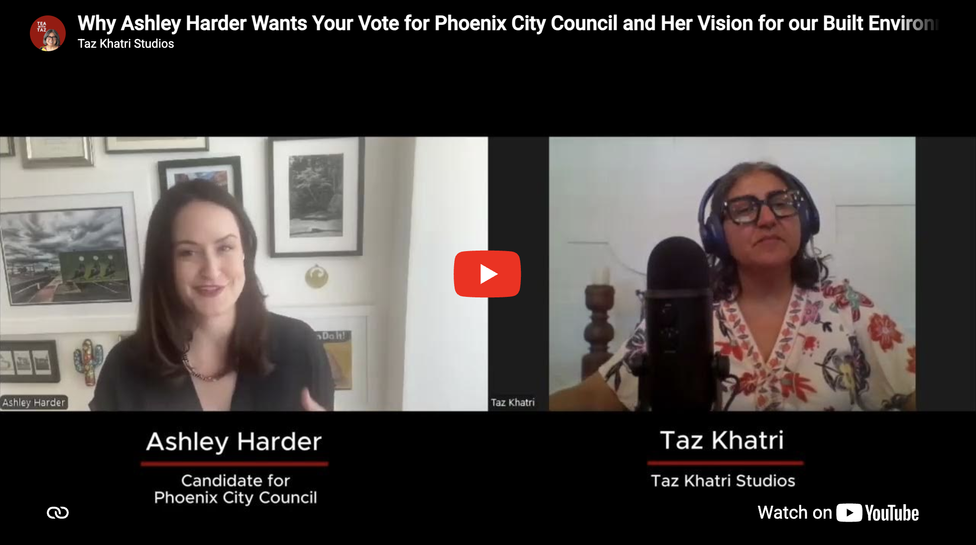 Ashley Harder and Taz Khatri on the Tea with Taz Podcast