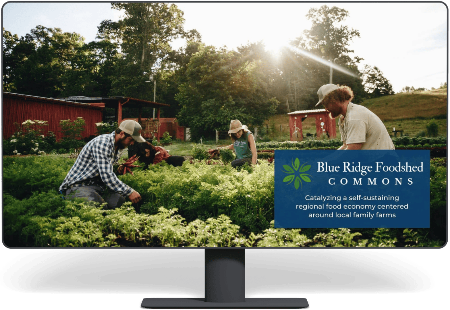 Screen image of Blue Ridge Foodshed Commons slide deck
