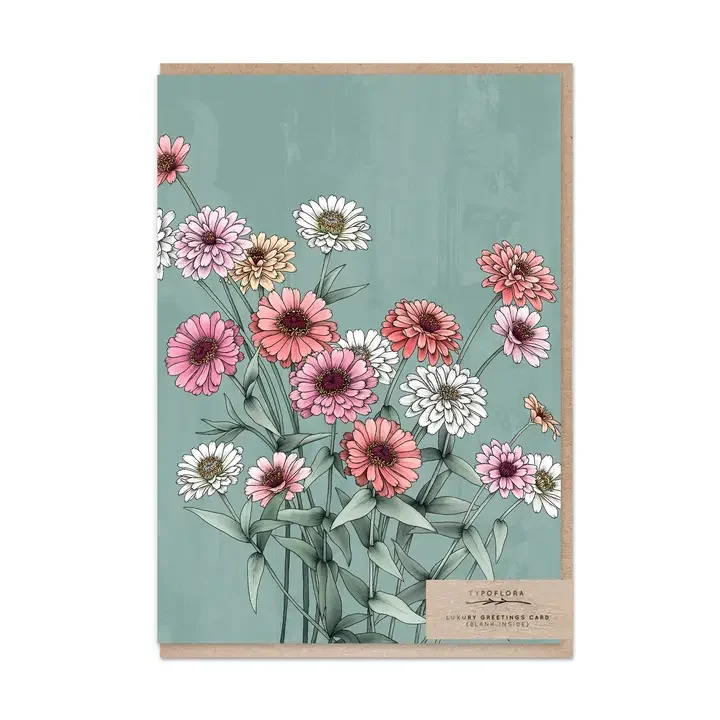 Blank Greeting Card: Typoflora