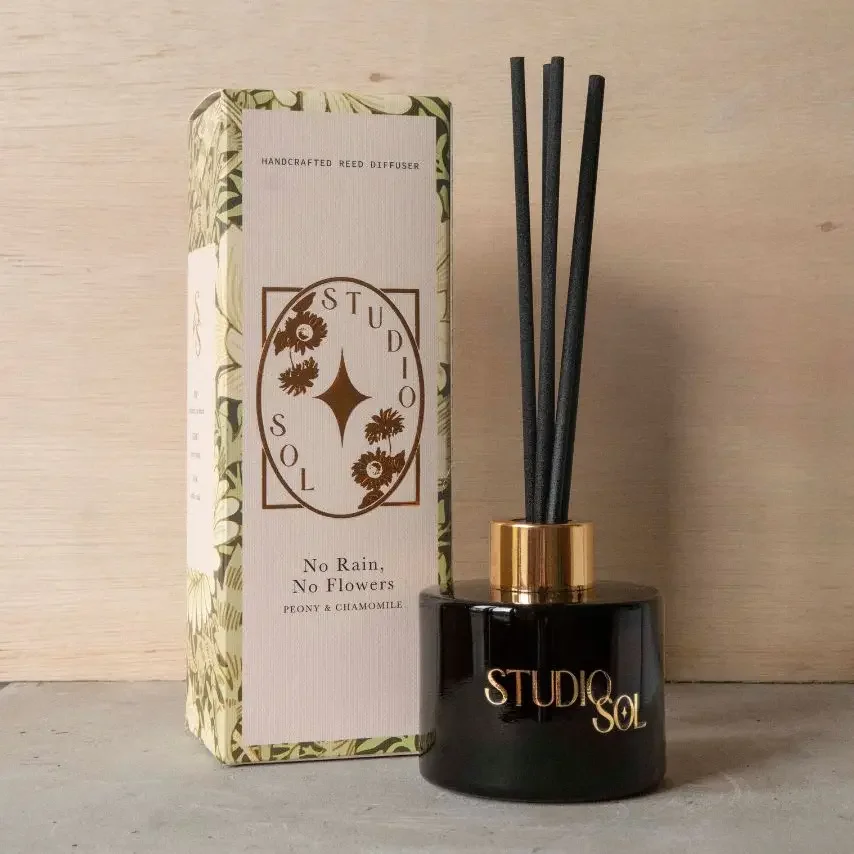 No Rain, No Flowers Reed Diffuser | Peony & Chamomile