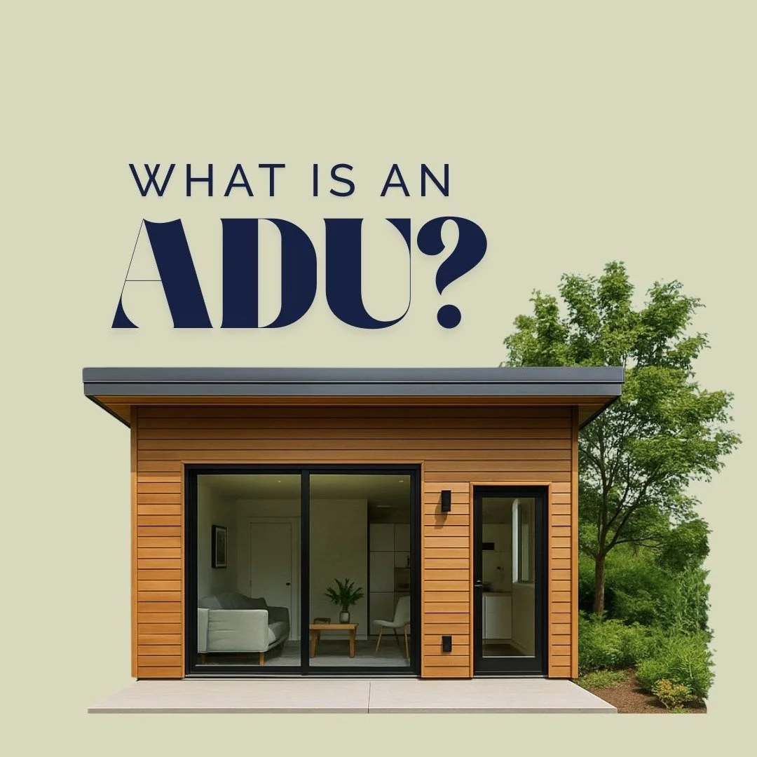 Heard the term &ldquo;ADU&rdquo; but not sure what it means?
An Accessory Dwelling Unit (ADU) is a small, self-contained home located on the same lot as an existing single-family house. Think of it as a backyard cottage, in-law suite, or rental unit.