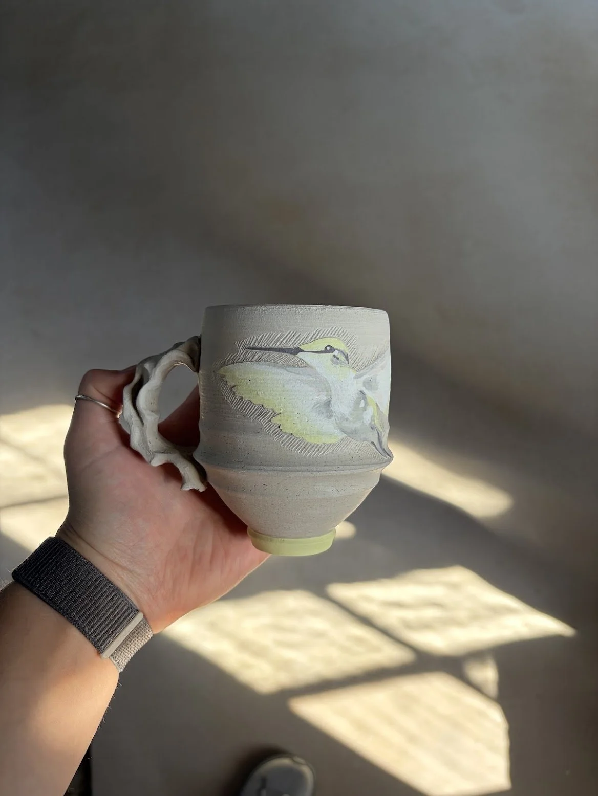 mug made during teaching experience at chatauqua visual arts
