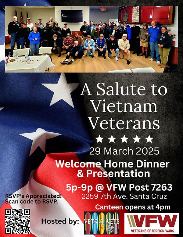 March 29th- Vietnam Veteran Salute and Dinner @ VFW Post, 7263 5-9pm.