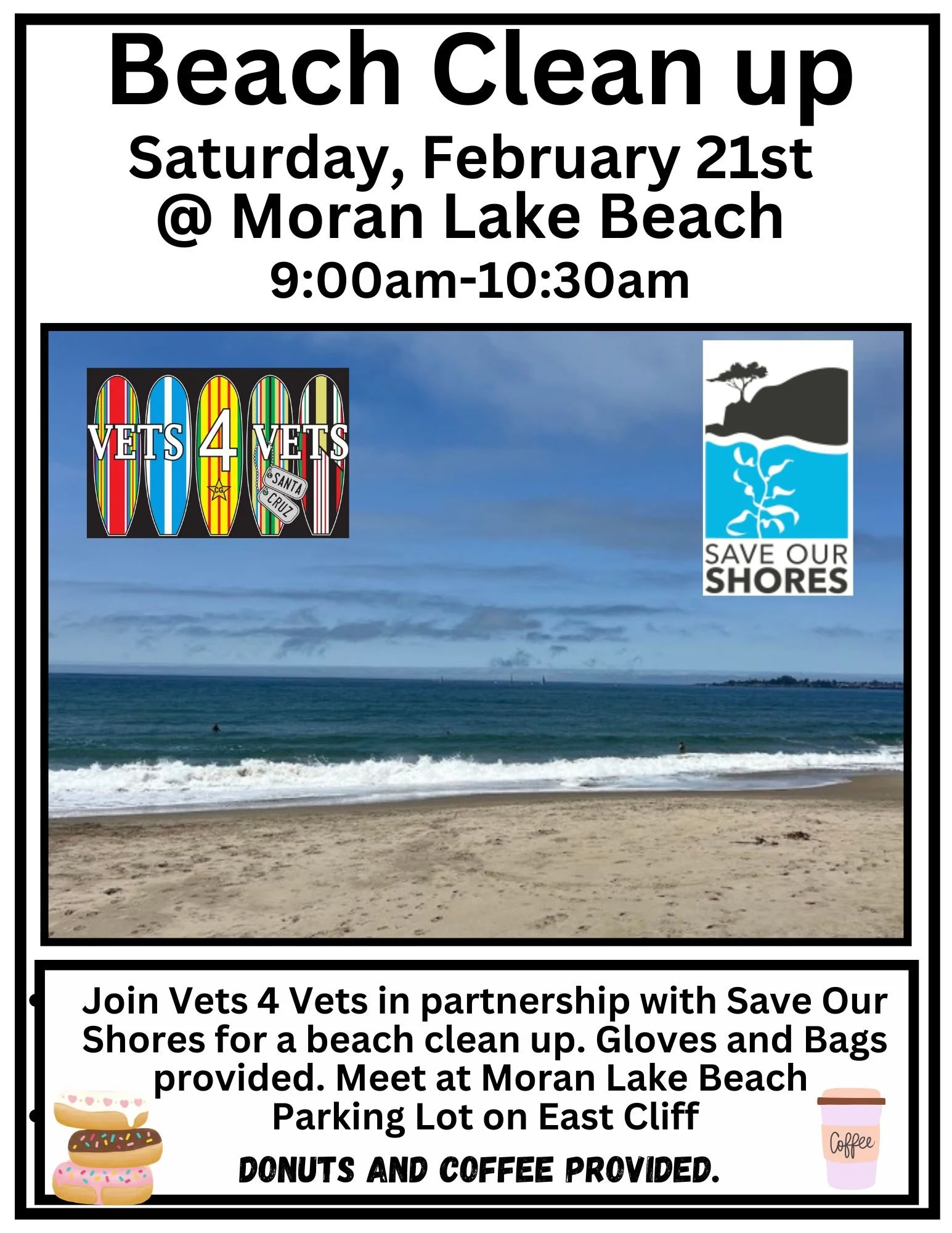 February 21st -Beach Clean Up @ Moran Lake Beach 9am-10:30am