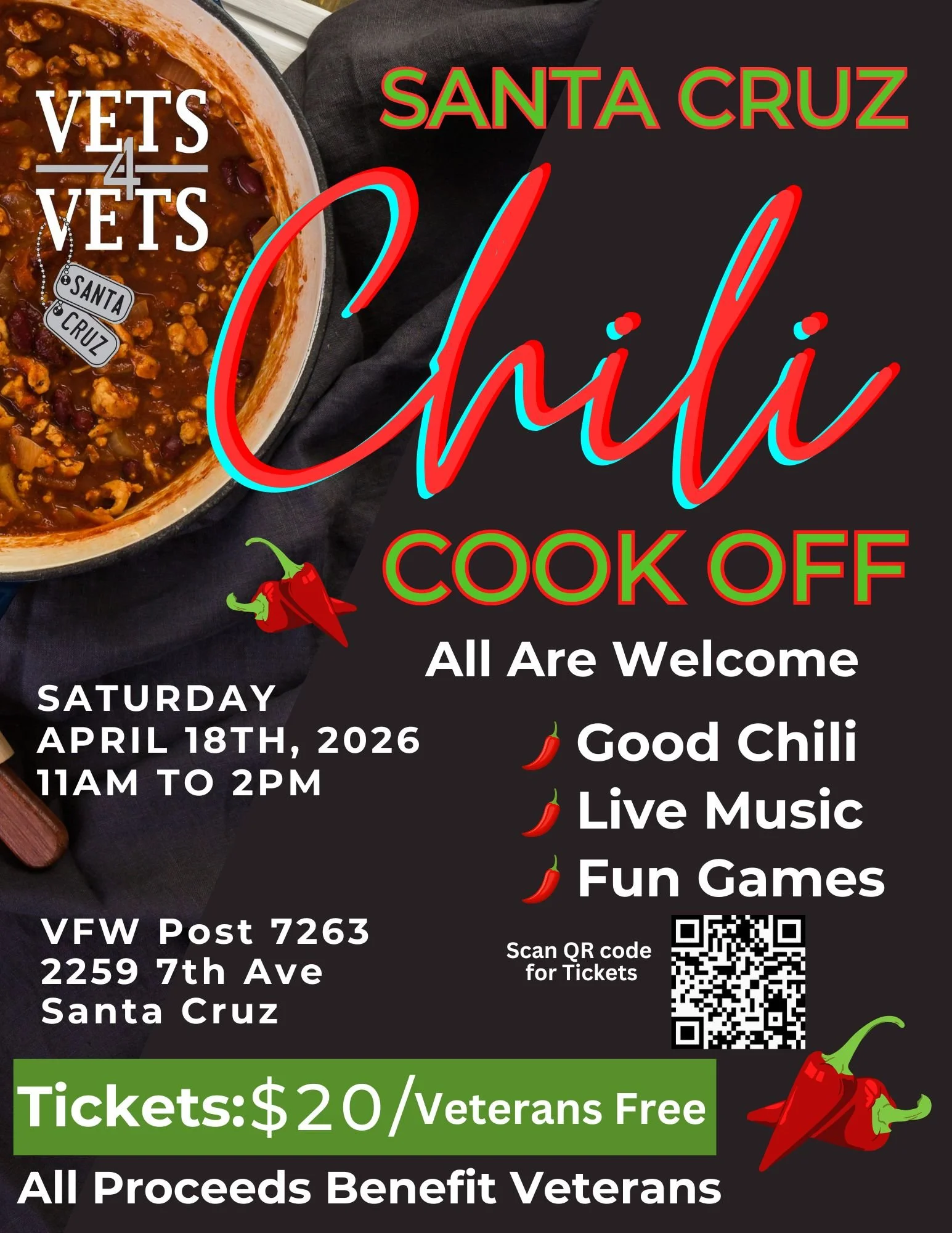 Chili Cook Off                              @ VFW Post 7263                  11am to 2pm