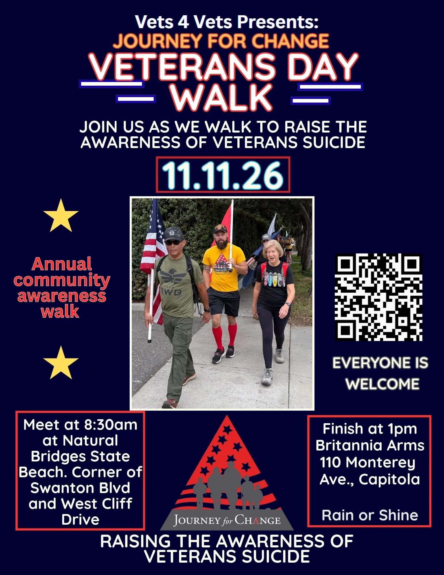 Journey for Change Veterans Day Walk