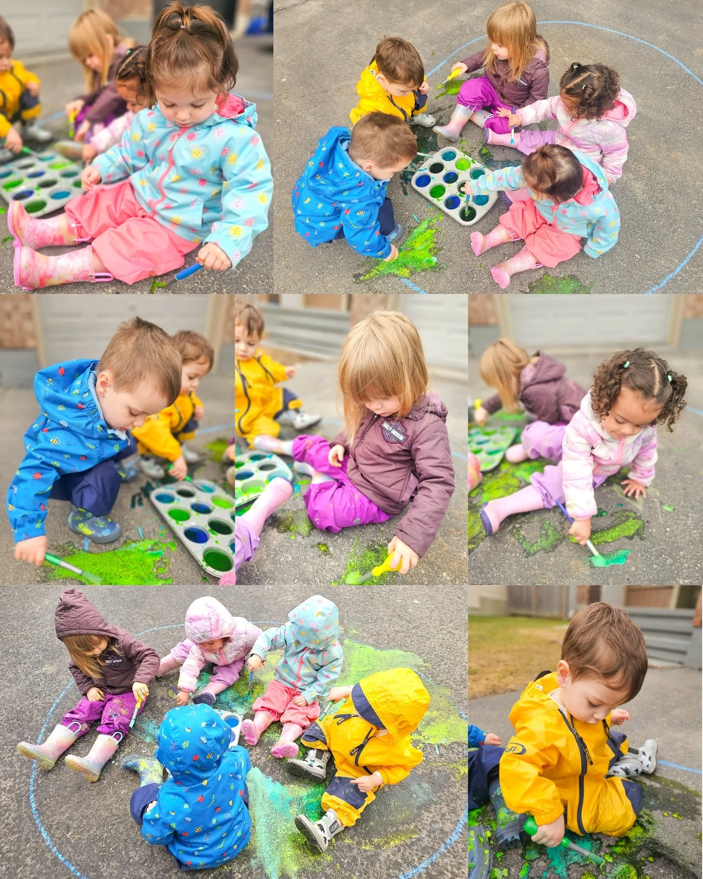 Outdoor art with chalk paint! 🎨🌎