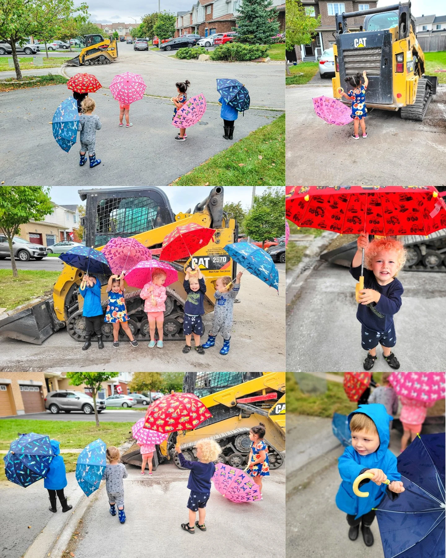 Rainy day adventures with diggers 😊🏗️🚧