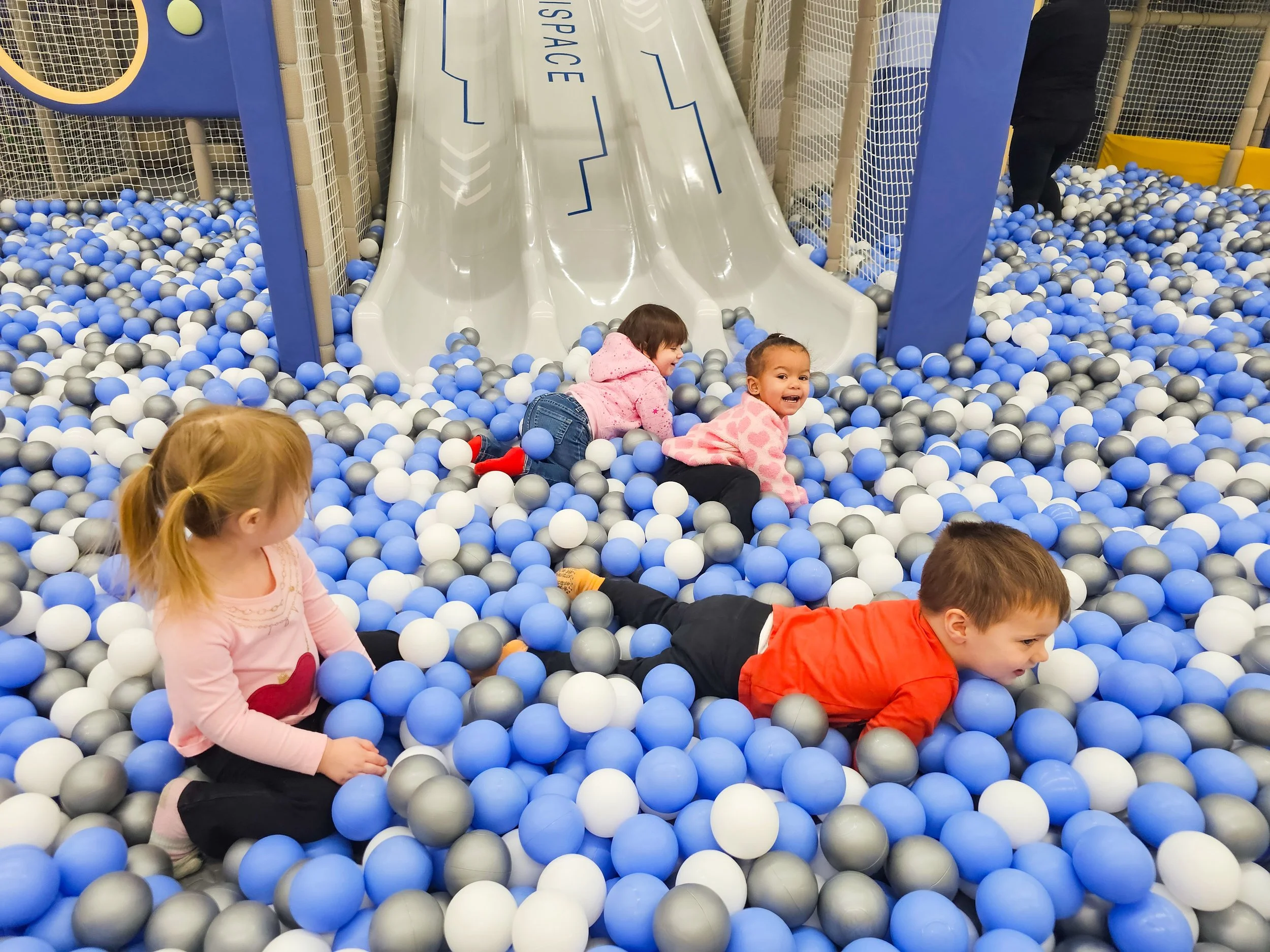Ball pit bliss 😊🛝🔵