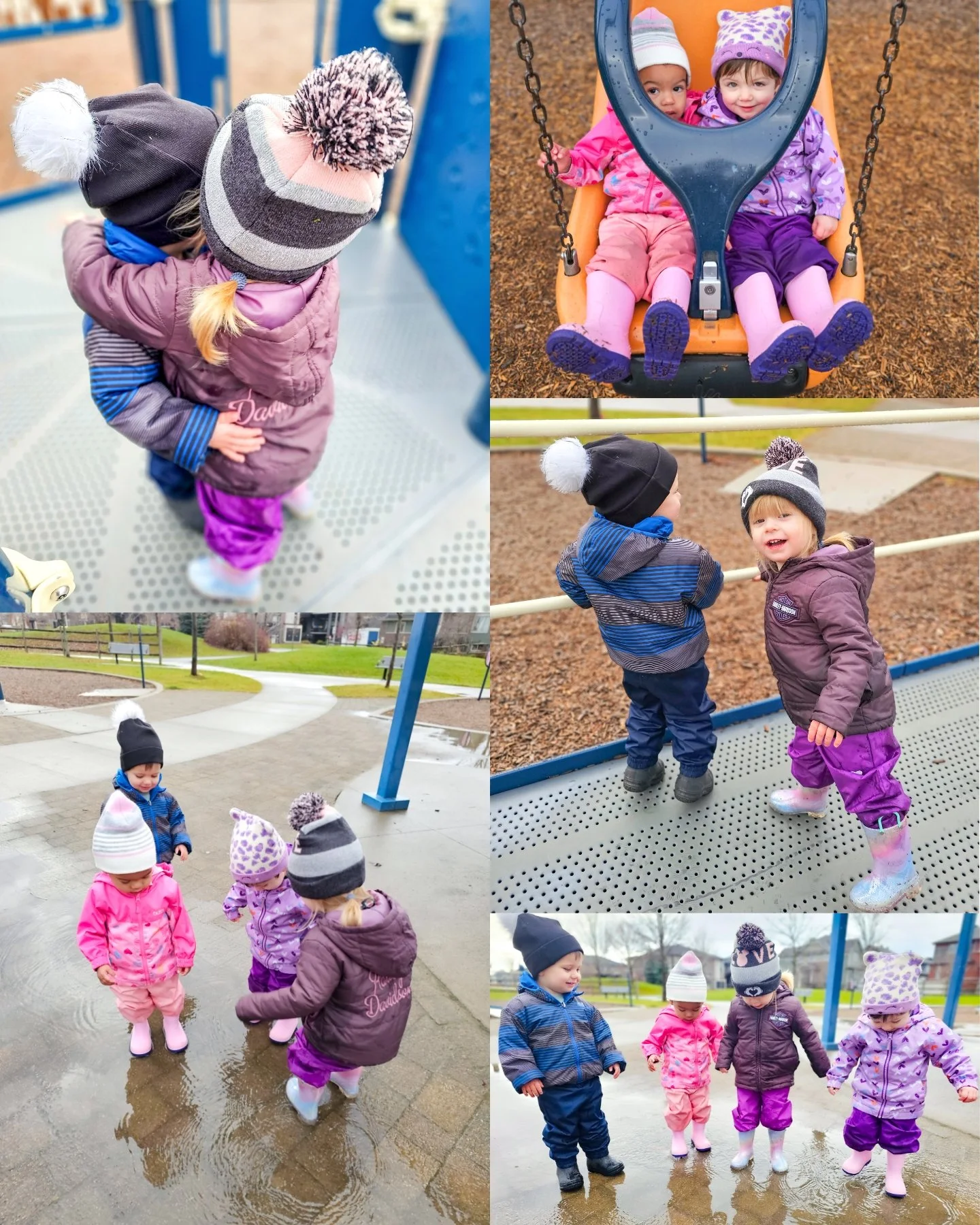 Puddle jumping and playground hugs 💦🤗