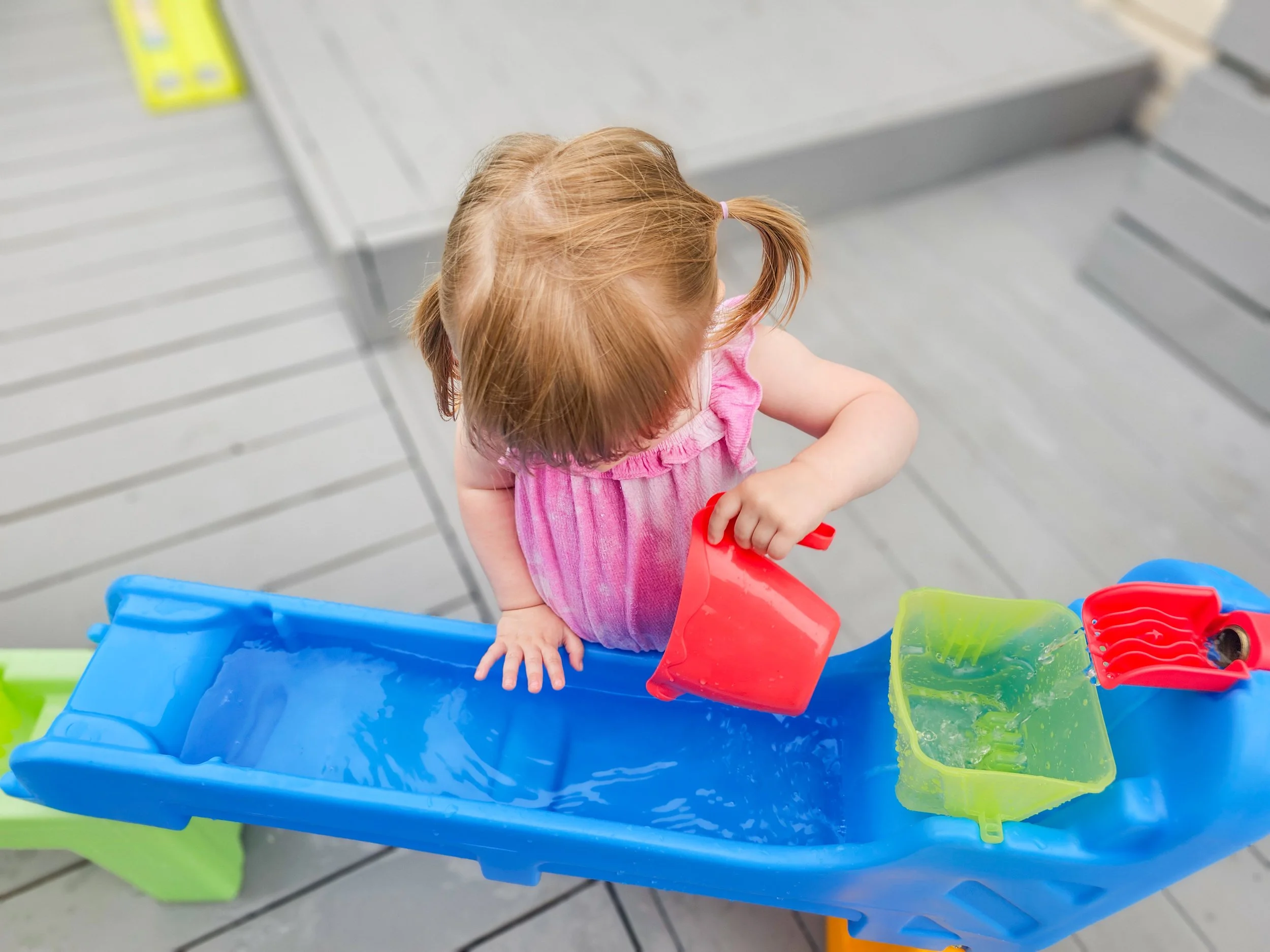 We love our rushing river water table 💦