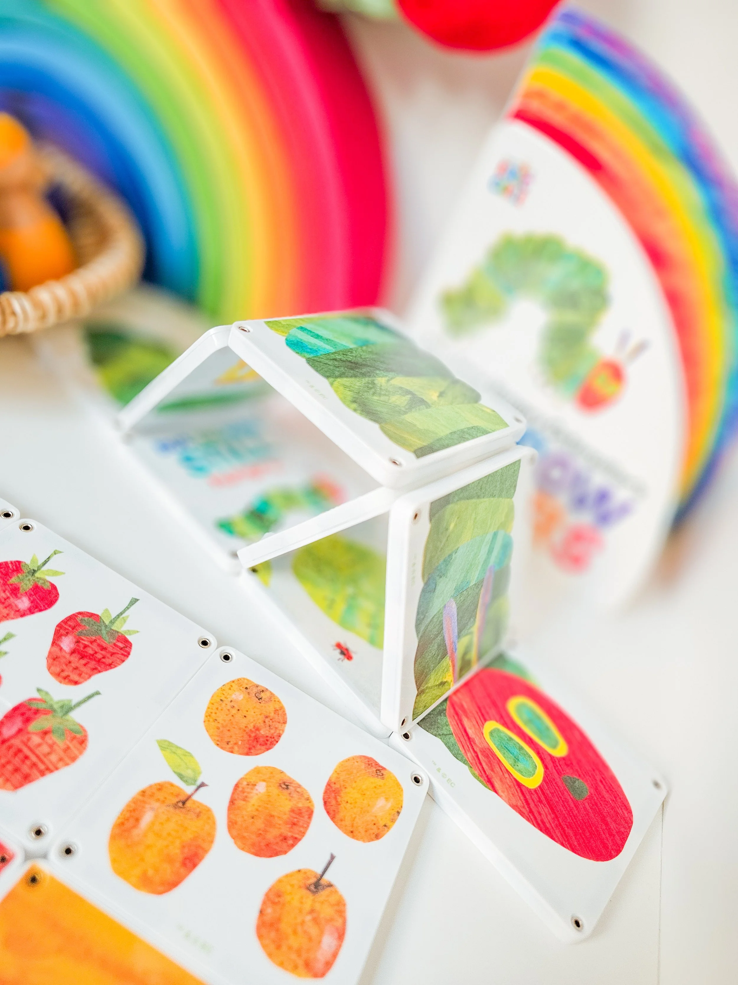 A colorful day of learning with our hungry little friend 🍓🌈🐛