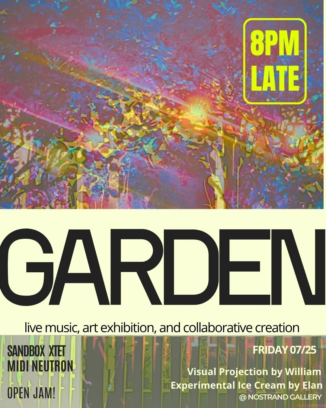 Garden Jam and Drawing Party @Nostrand Gallery