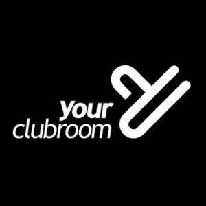 Logo for Your Clubroom with a stylized 'Y' and the text 'your clubroom' in white on a black background.