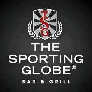 Logo for The Sporting Globe Bar & Grill with a shield and laurel design.