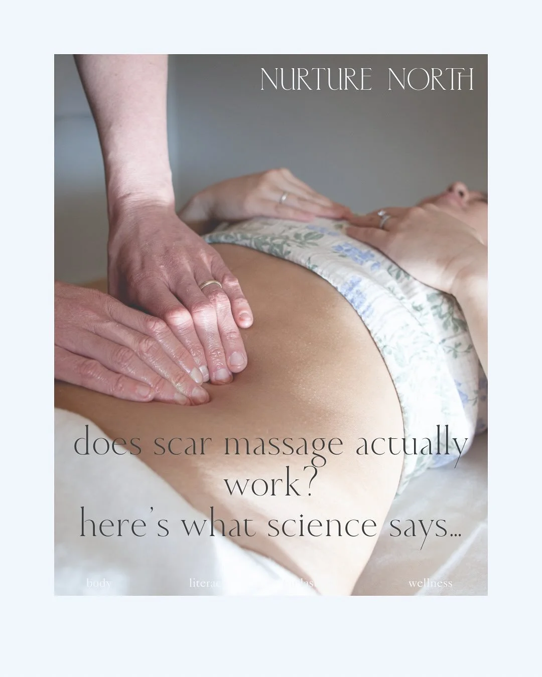 Gentle, consistent care = long-term change. Spend 5-10 minutes per session massaging your scar (no more than 15). Aim to do this 3 times per day once your incision has closed up.

Scar tissue massage helps by:
	&bull;	Increasing local blood and lymph