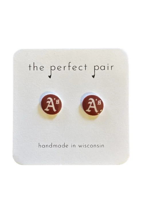 Eau Claire A’s Logo Earrings