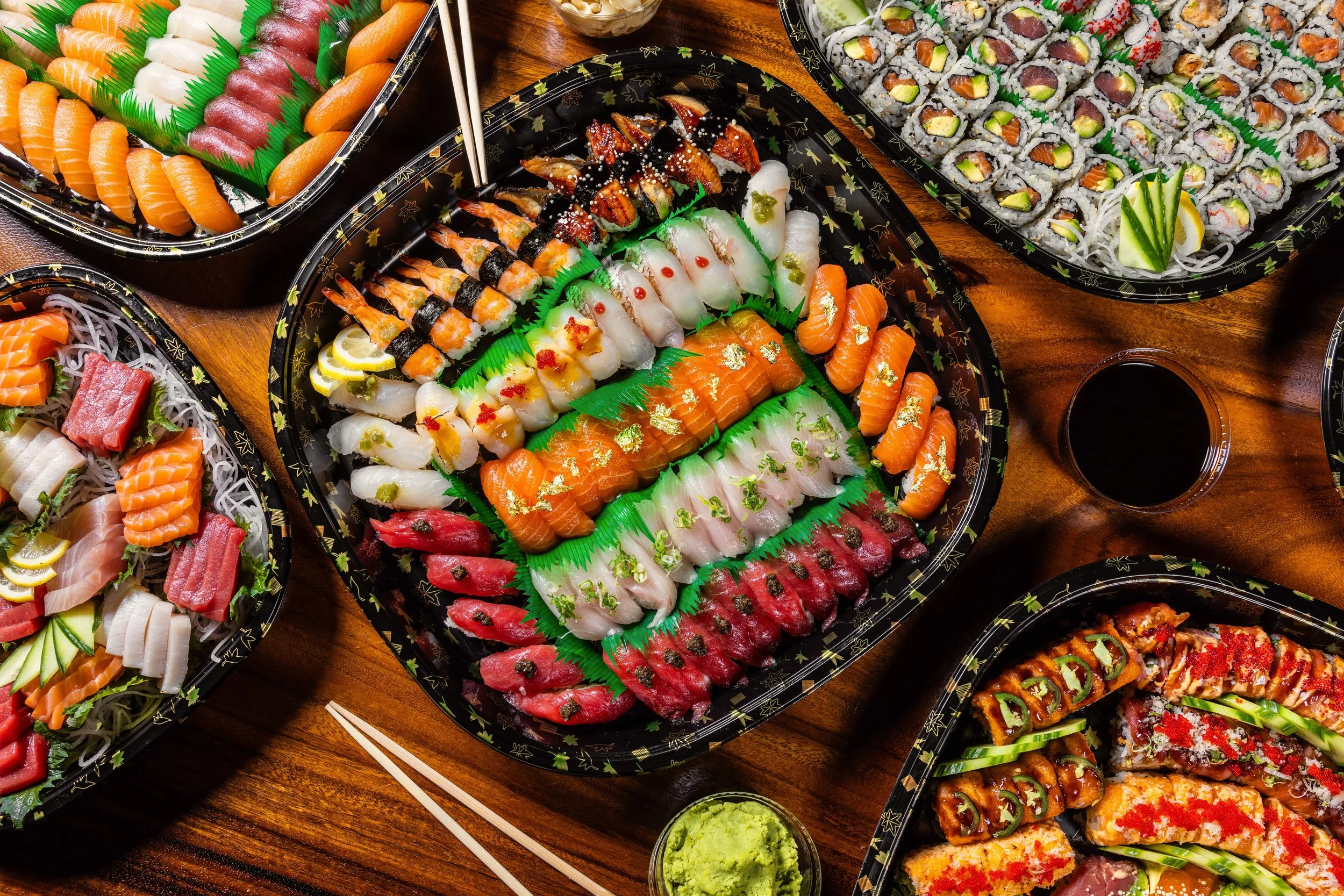 Sushi catering platters