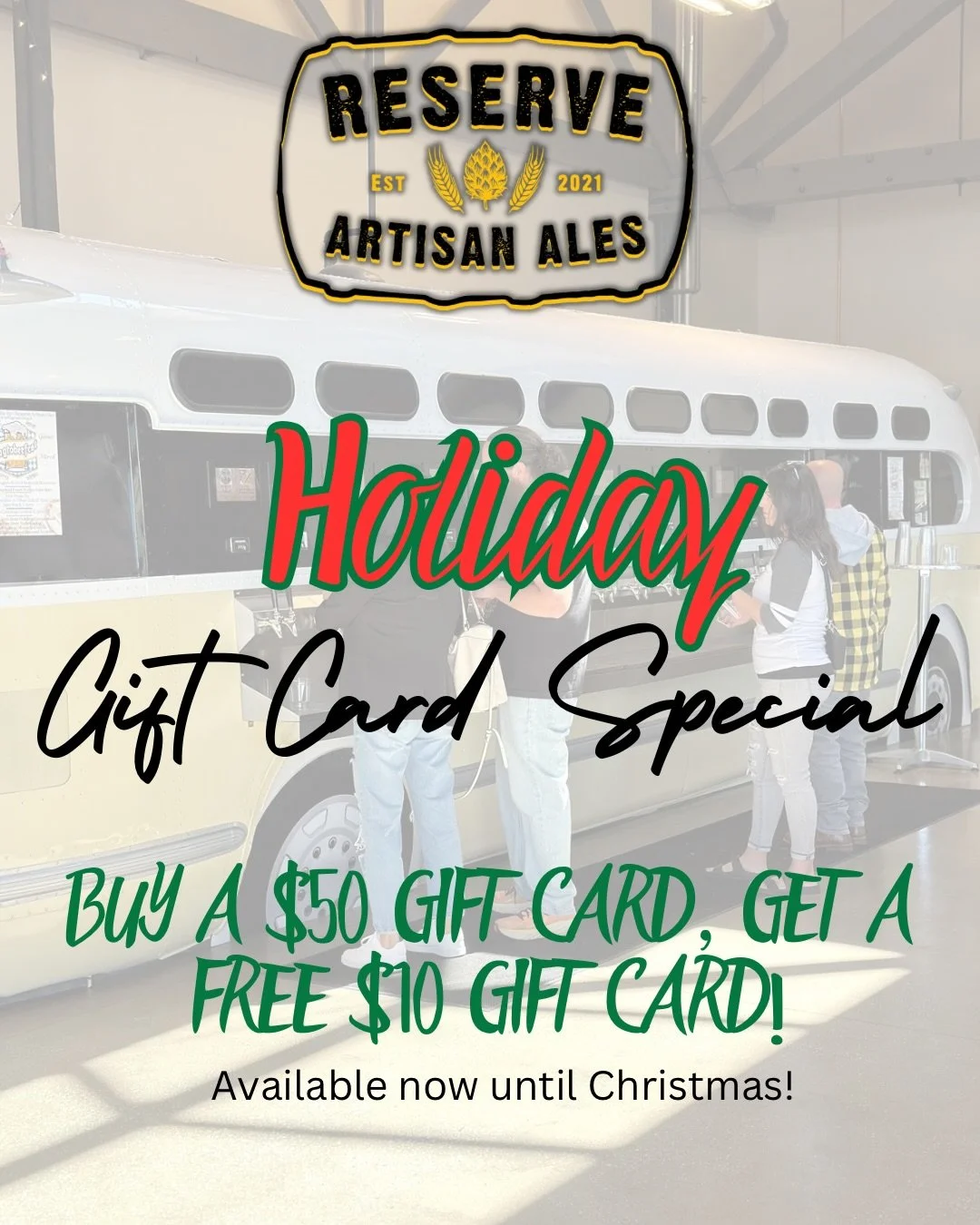 🎁 All the deals and steals starting tomorrow through Christmas! A perfect gift! 💝 
🍺 Plus&mdash;the 4th annual G-ALES-Burg Beer Fest Tickets drop tonight at midnight and are $10 off until this Sunday!