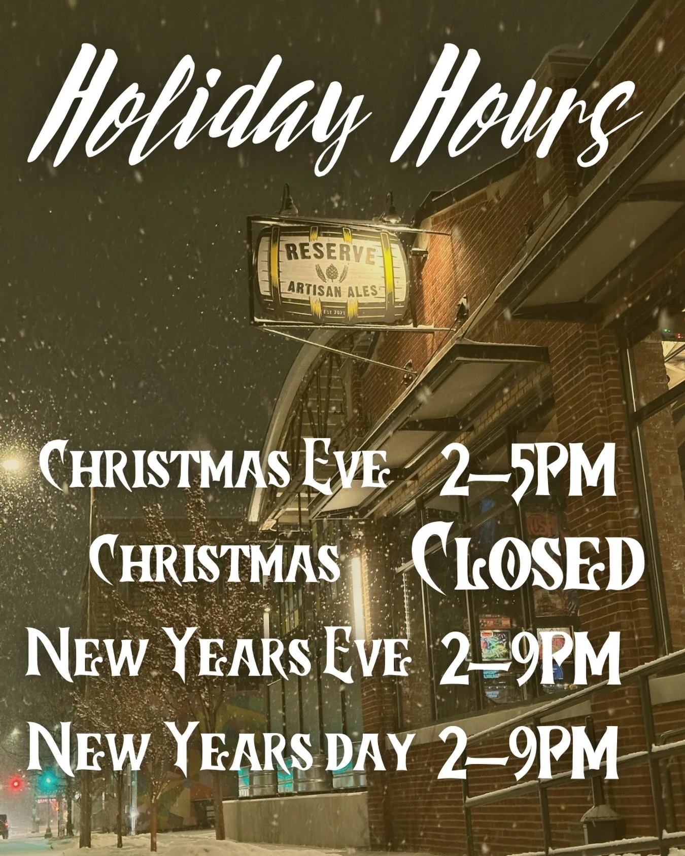 ❄️ RAA Holiday Hours🎄