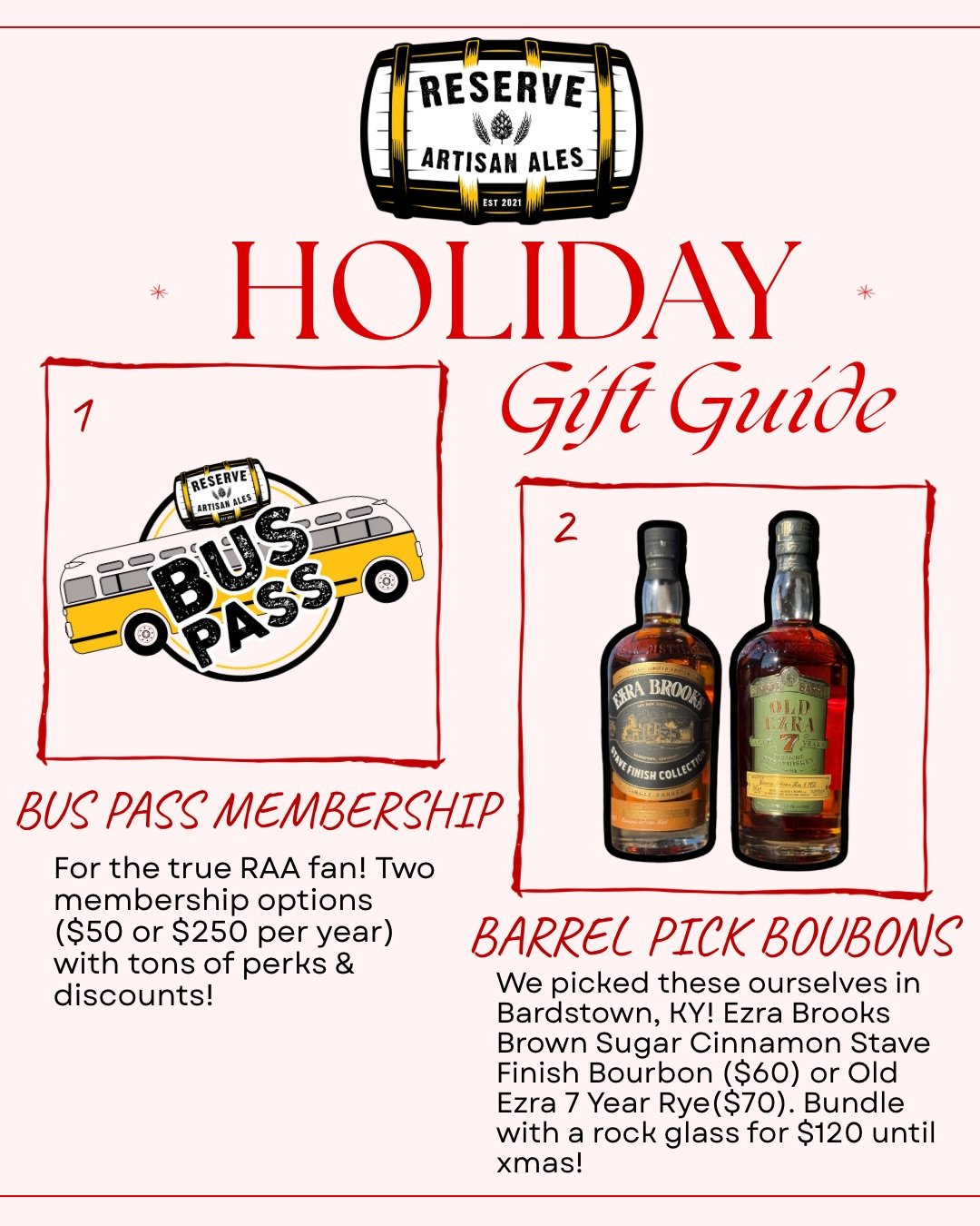 🍺🎄RAA Holiday Gift Guide🎄🍻
🛒Still shopping? Well, we have some great ideas for your beer, bourbon, or RAA loving people! Come snag some last minute deals and a great gift for someone special&mdash;or maybe yourself 😉
