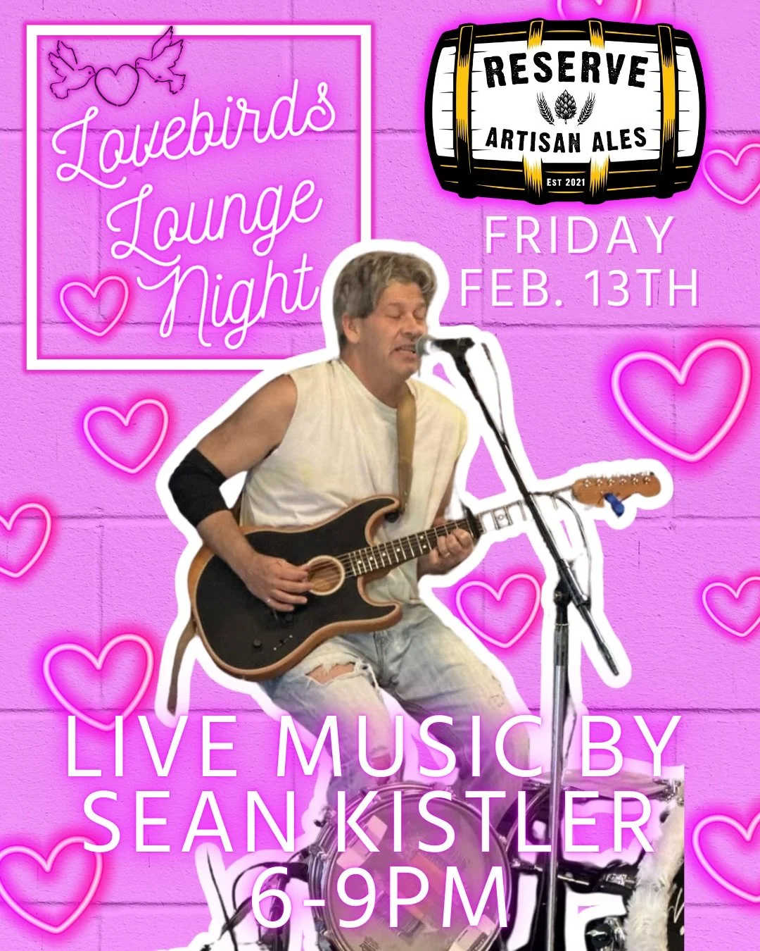 🎤Enjoy a set from Sean Kistler as you enjoy our food trolley pop up appetizer platter at the RAA Lovebirds Lounge Night ft. Sean Kistler Music 🍾🍫🍓