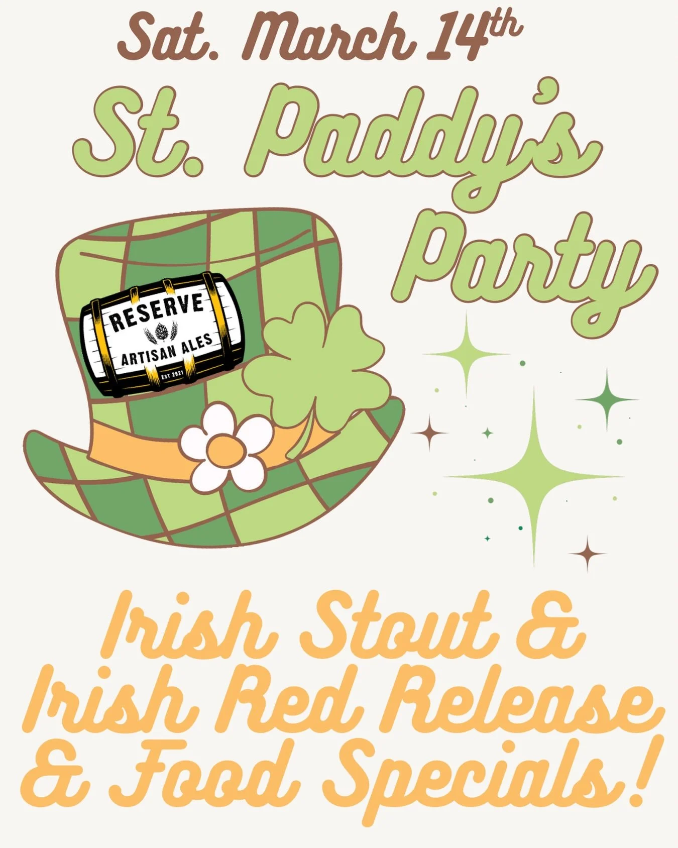 🍀Looking for a family friendly St Paddy&rsquo;s spot? Join us for the RAA St. Paddy&rsquo;s Party celebration featuring the release of two special beers: our Irish Red Ale and Irish Stout. Enjoy both on draft from our pour-your-own tap wall or to-go