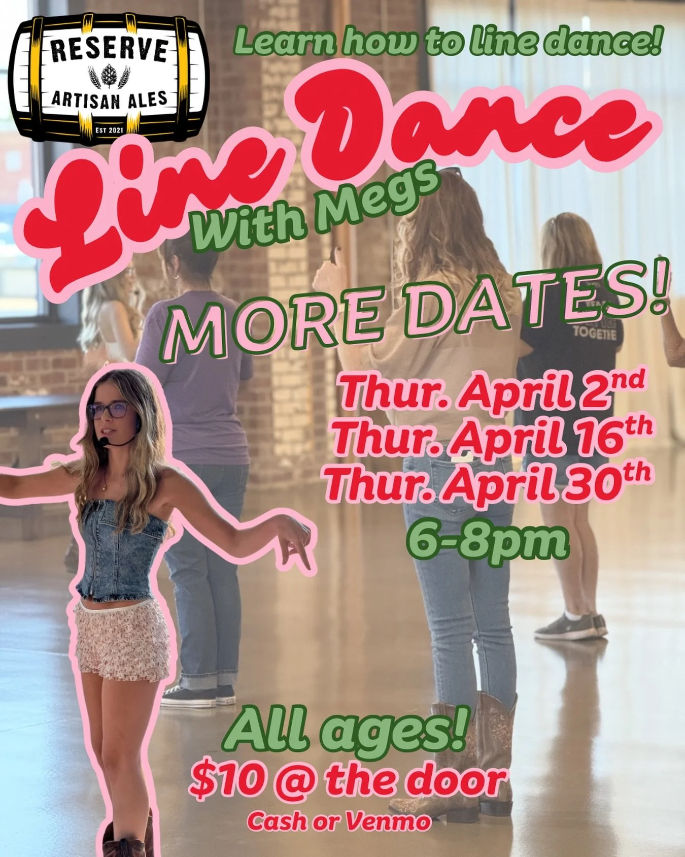 💃🏼More dates for RAA @linedancingwithmegs &mdash;See you tomorrow for our next lesson! 🪩