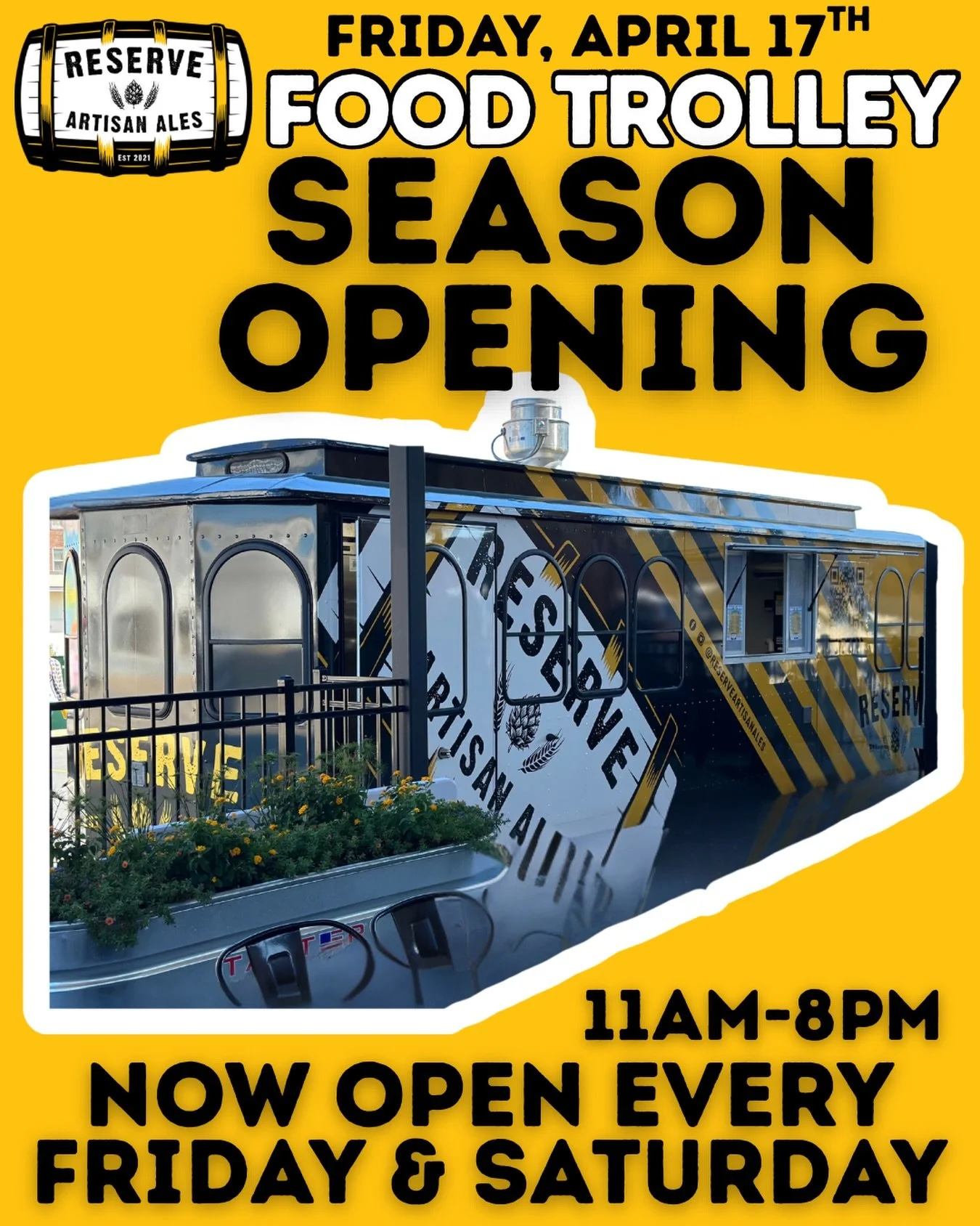 ⏰It&rsquo;s time! Spring is back and so is the RAA Food Trolley Season Opening. See you for opening weekend and look for our new menu dropping this week! 🍽️