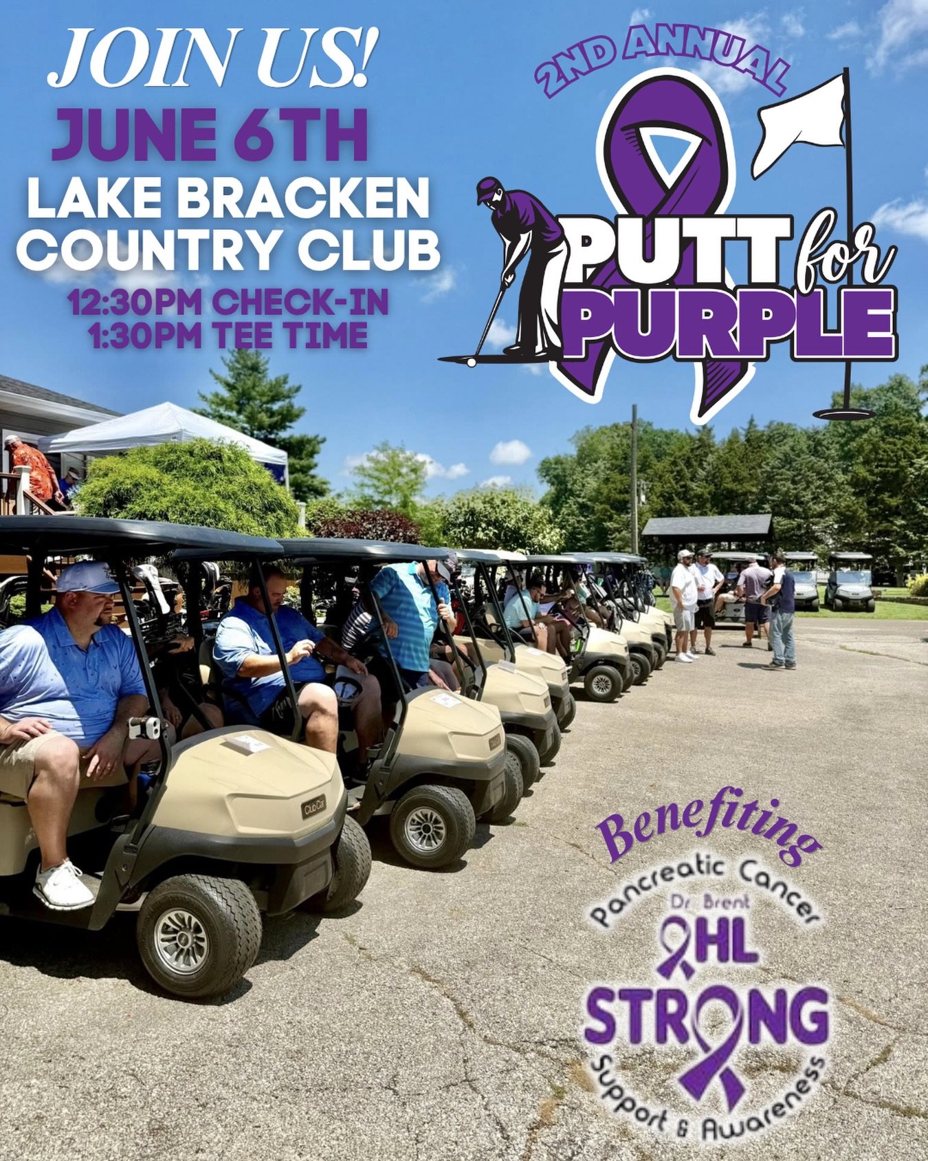 ⛳️Join us for the 2nd Annual Putt for Purple benefiting @ohlstrong &mdash; a community-driven event supporting families affected by pancreatic cancer, like the family members from our hosts of this event from @elite.ink , @relyonmsi , &amp; Reserve A