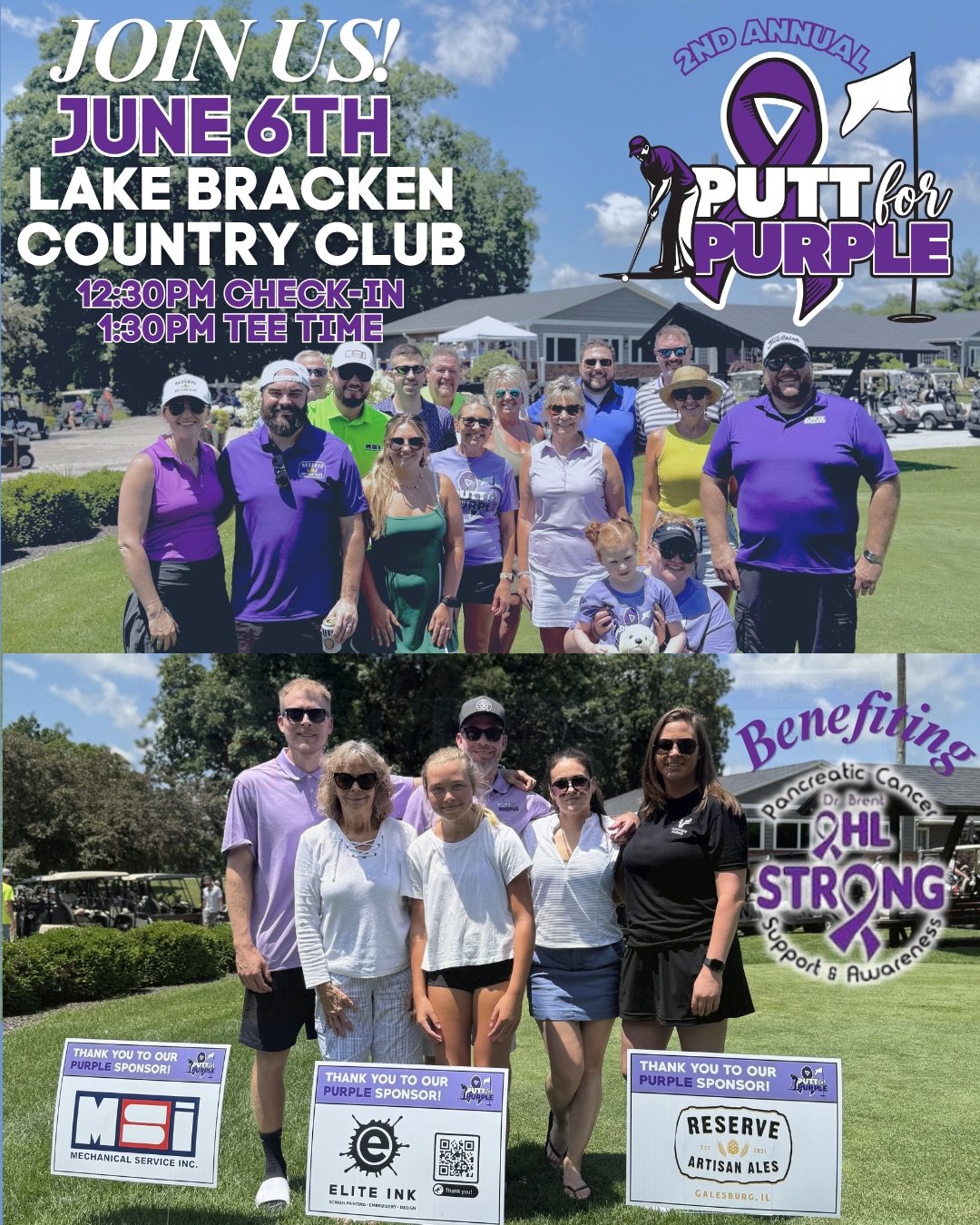 ⛳️Looking to play or sponsor Putt for Purple supporting @ohlstrong ? 💜 Find sponsorship info here and sign up info in the link below or in our story! 
🔗 https://www.reserveartisanales.com/events/2nd-annual-putt-for-purple