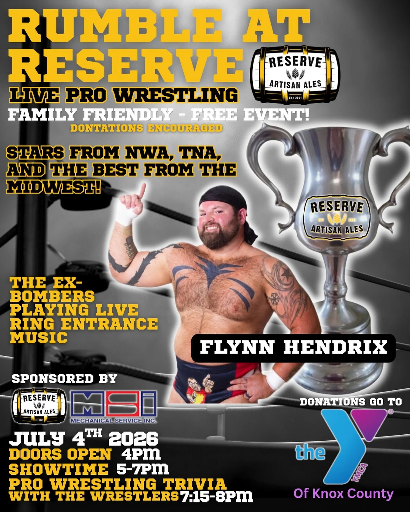 🫯RUMBLE @ RESERVE Pro Wrestling benefiting the @knoxcountyymca WRESTLER SPOTLIGHT⭐️ 
&mdash;FLYNN HENDRIX&mdash; @flynnhendrixent 
Ready to experience a master class? The Rumble at Reserve is about to get a whole lot louder! He&rsquo;s an 18-year ve