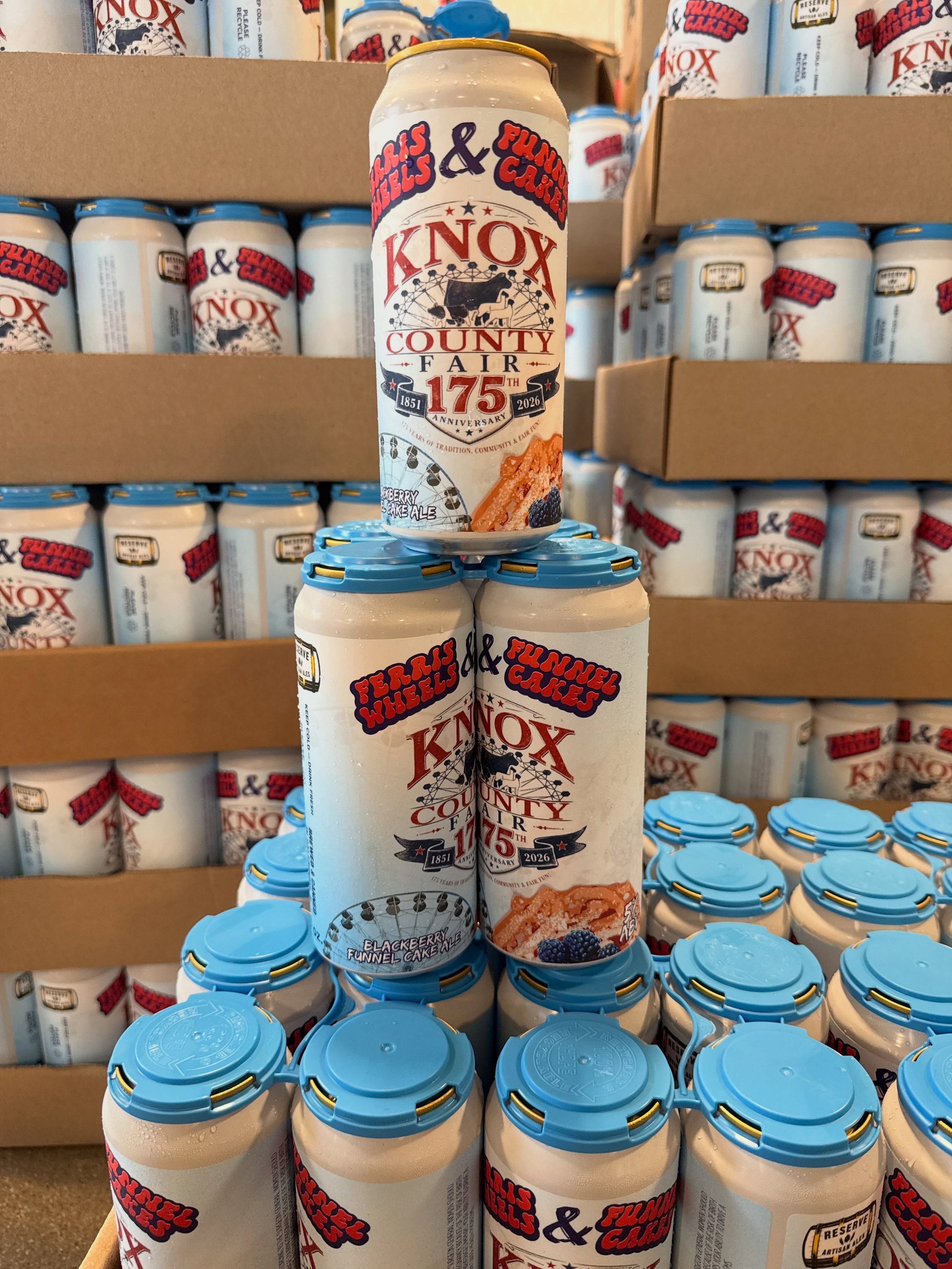 Ferris wheels &amp; Funnel Cakes Blackberry Funnel Cake Blonde Ale is Available NOW in the taproom bus or to go! 🎡🍺