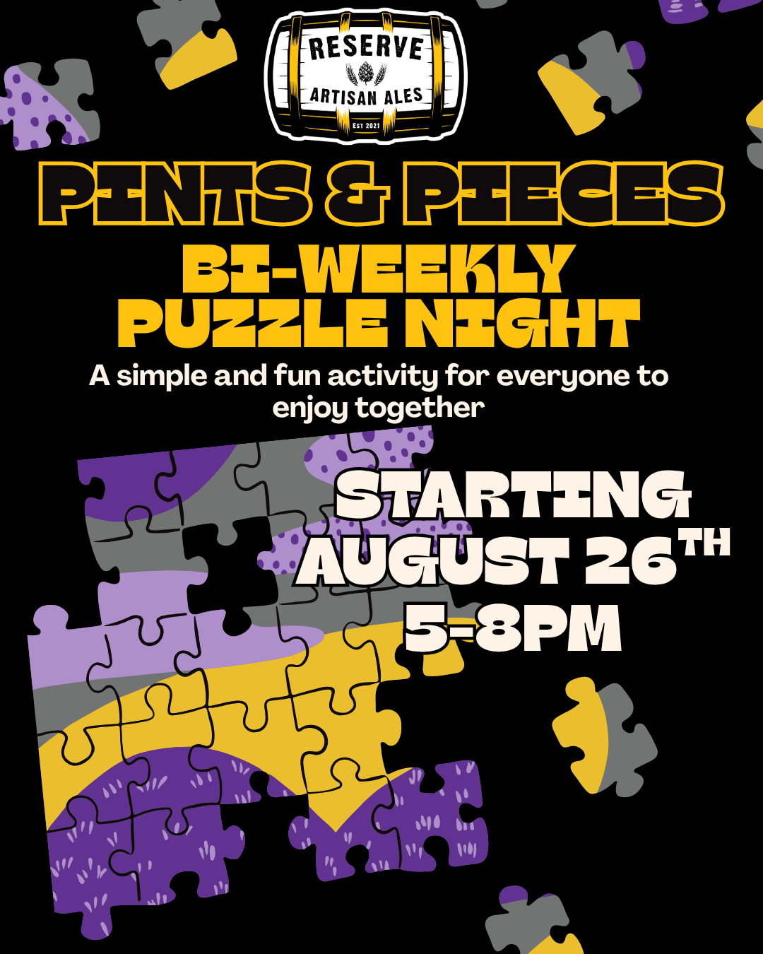Pints & Pieces: Bi-Weekly Puzzle Night
