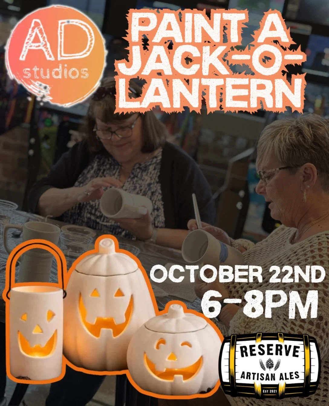 ‼️Only a few spots left for @art.defined Pumpkin Party Pop up! 🎃 
Sign up link: https://www.artdefined.net/store/p1499/Pumpkin_Party%3A_Thursday%2C_October_22nd.html#/