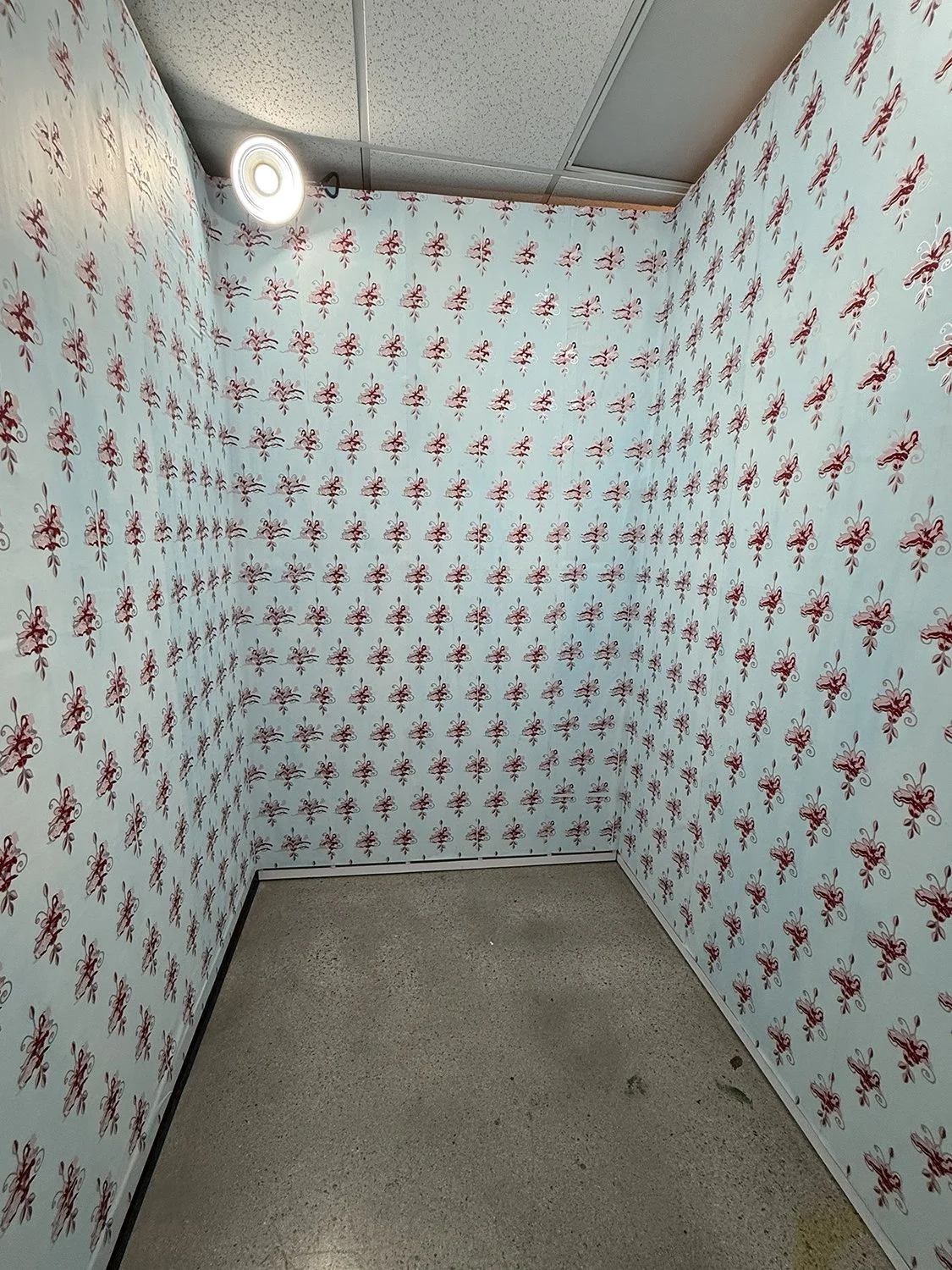"The Blue Room" Screen print on Photo Tex, 96 inches by 36 inches each, 2026