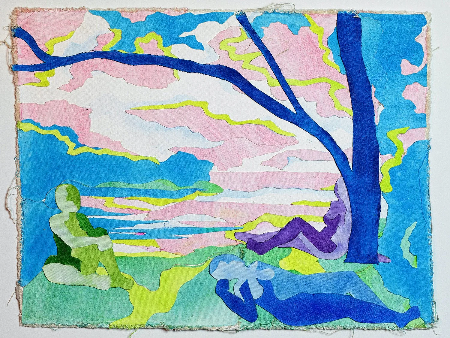 "Three Graces I" acrylic on canvas, 18 inches by 24 inches, 2020, SOLD