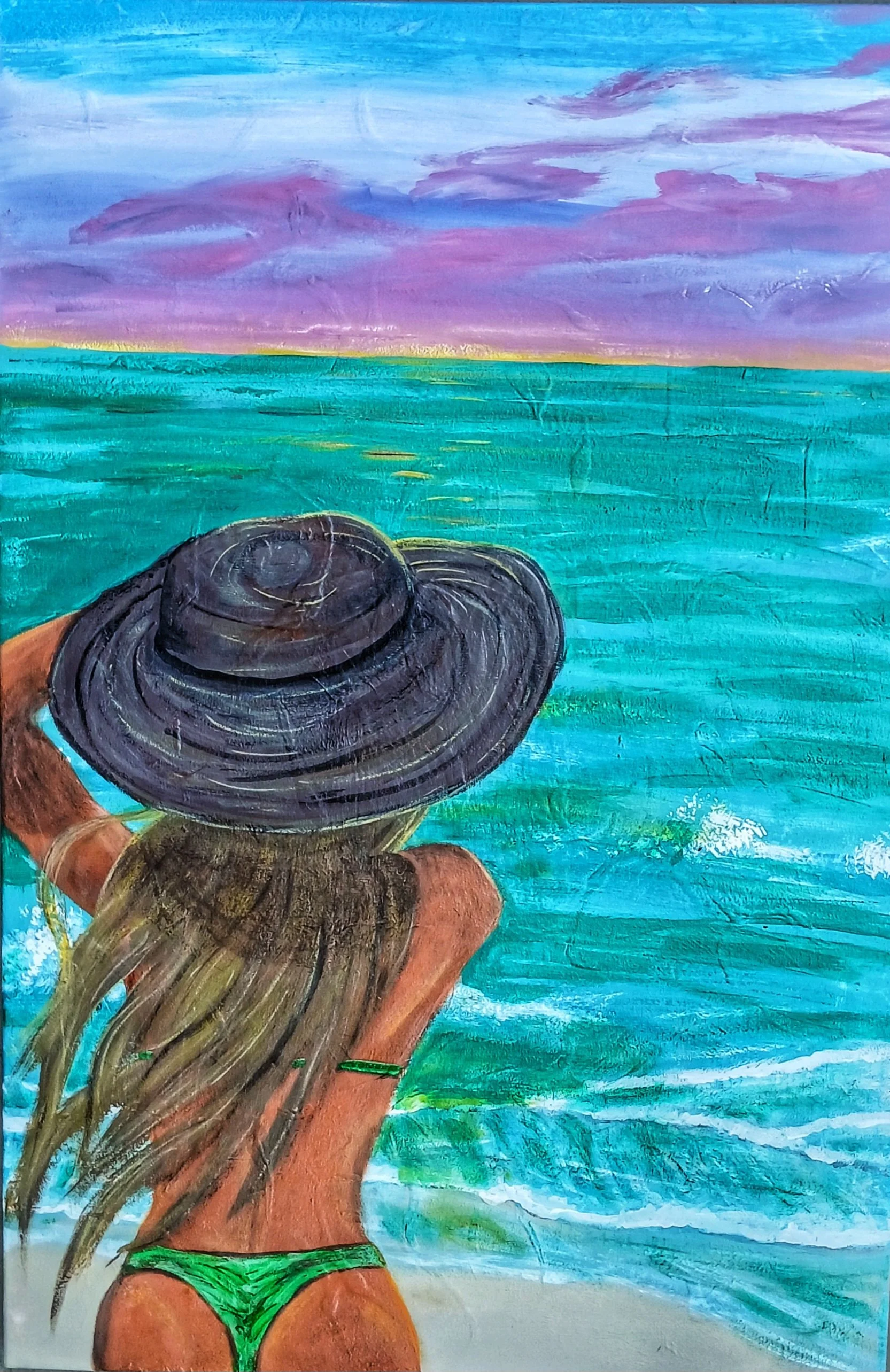 "Before the World Arrives, She Greets the Quiet"
The sky doesn’t rush to bloom.
The ocean doesn’t beg to be seen.
She learned from them.
And so she stands...
steady, open, radiant,
a woman who knows that peace is power.
