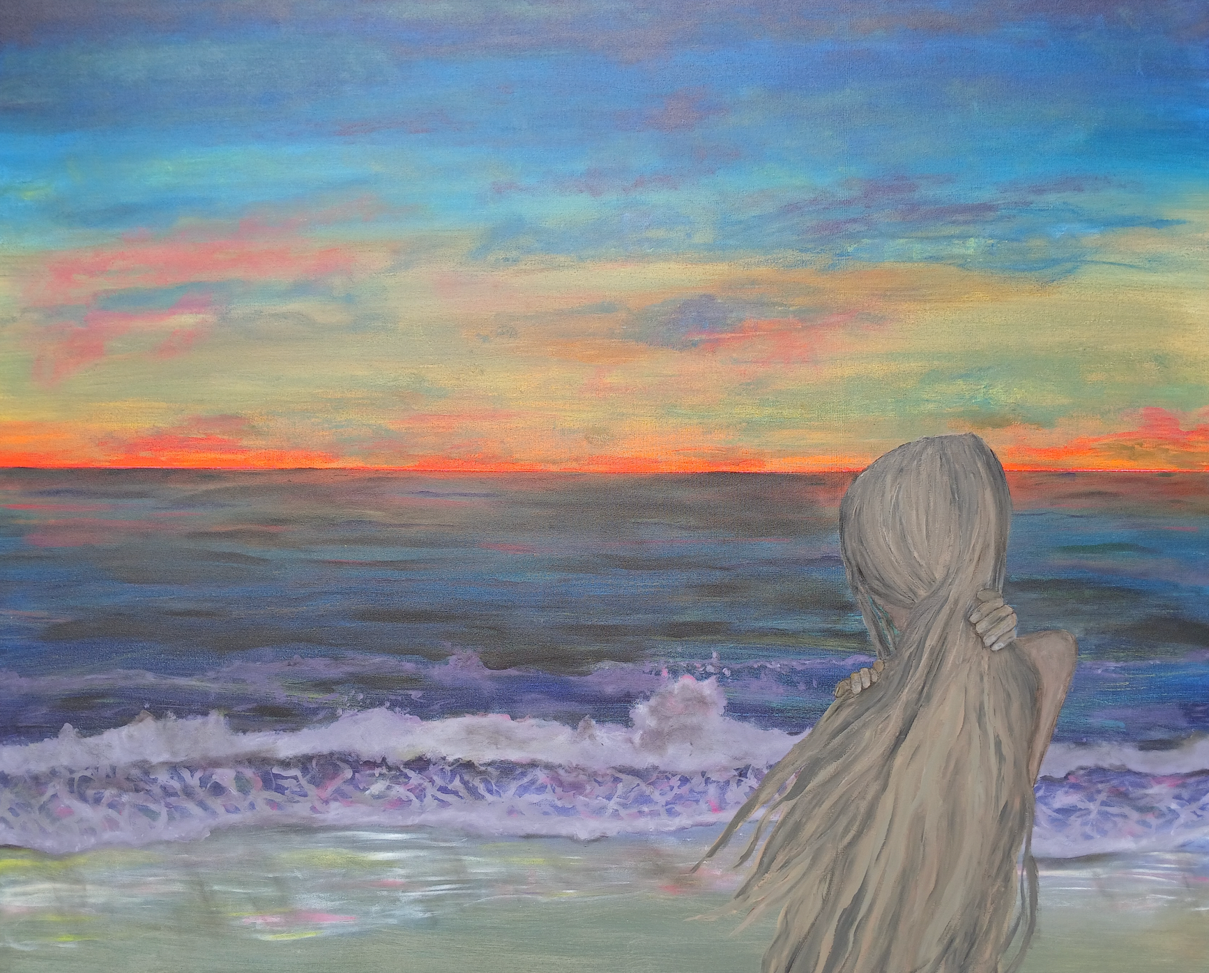 This piece may seem out of place here but it was the re-return to joy and peace, a year following it's sister sunrise piece. So this is exactly where it belongs.