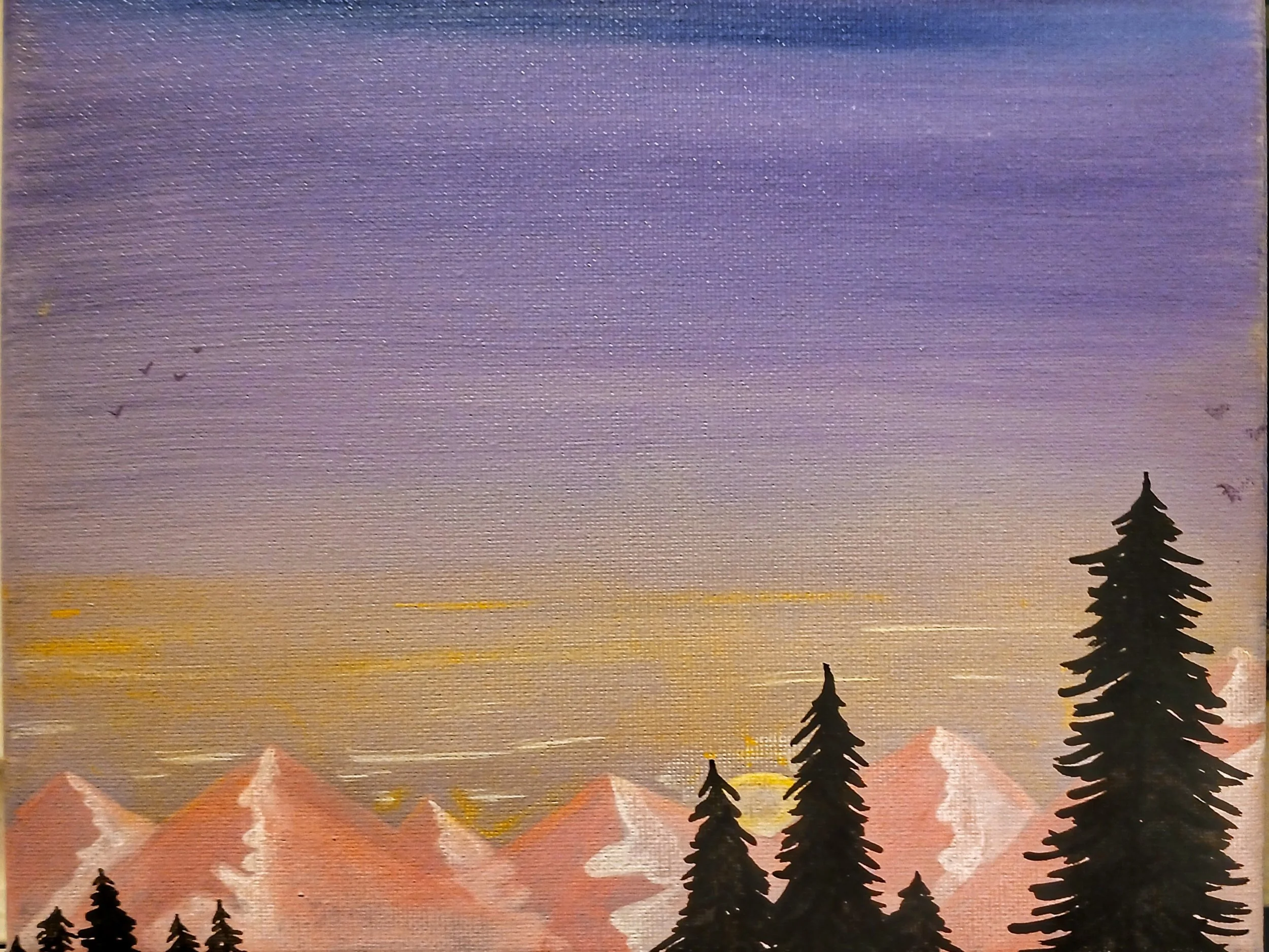 "Quiet Altitude" |
Inspired by the pine trees in Angeles Forest and Big Bear, this one is for the chill that hits just before dusk, the hush between the mountains, and the peace that sneaks up on you.
Sometimes, the sky doesn’t shout... it exhales.