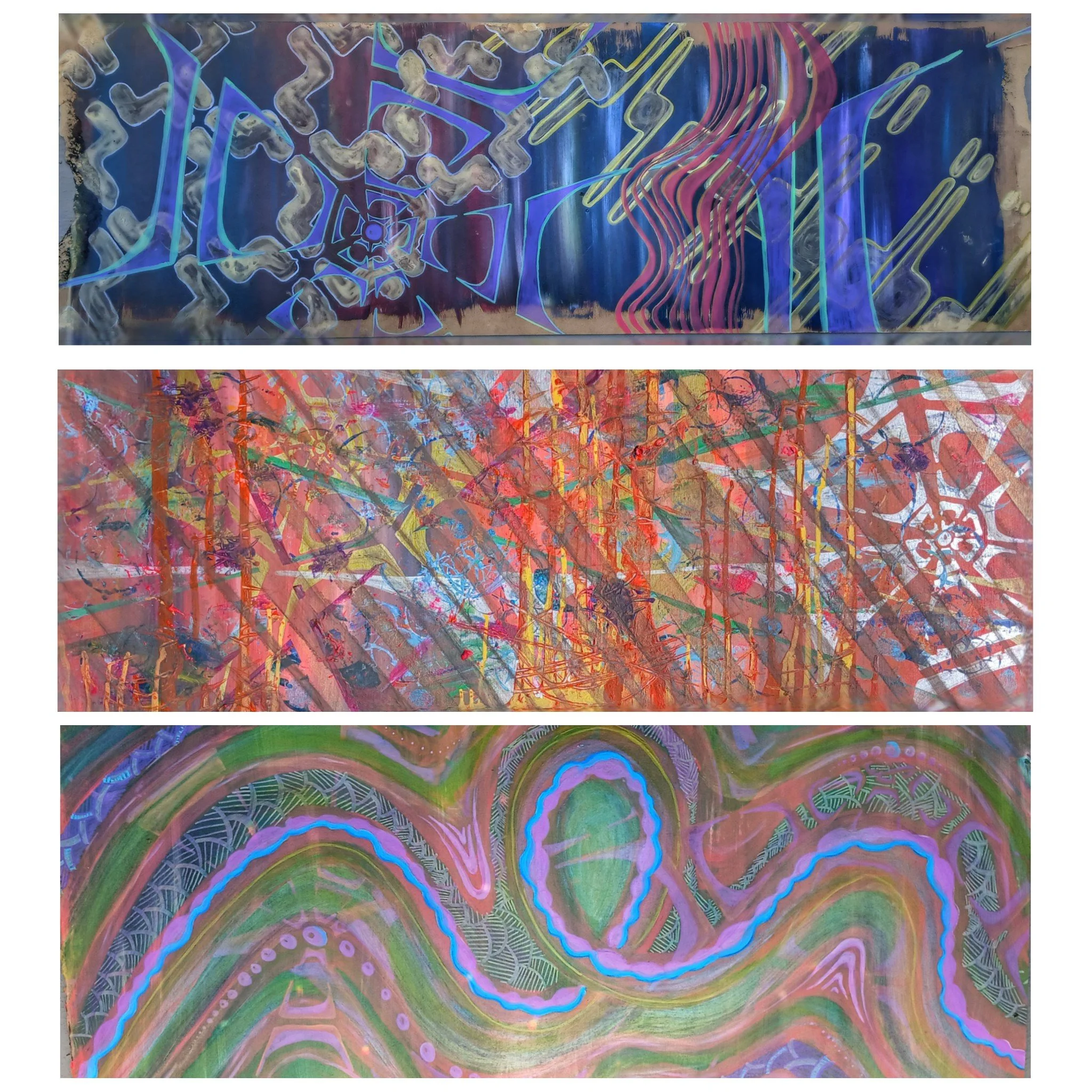 "Unmapped Light" is a journey through instinct, shadow, and the unexpected paths hope takes.
This series began with a question: what if we let the process lead?
Each piece explores how light moves; not in straight lines, but through curves, chaos, an