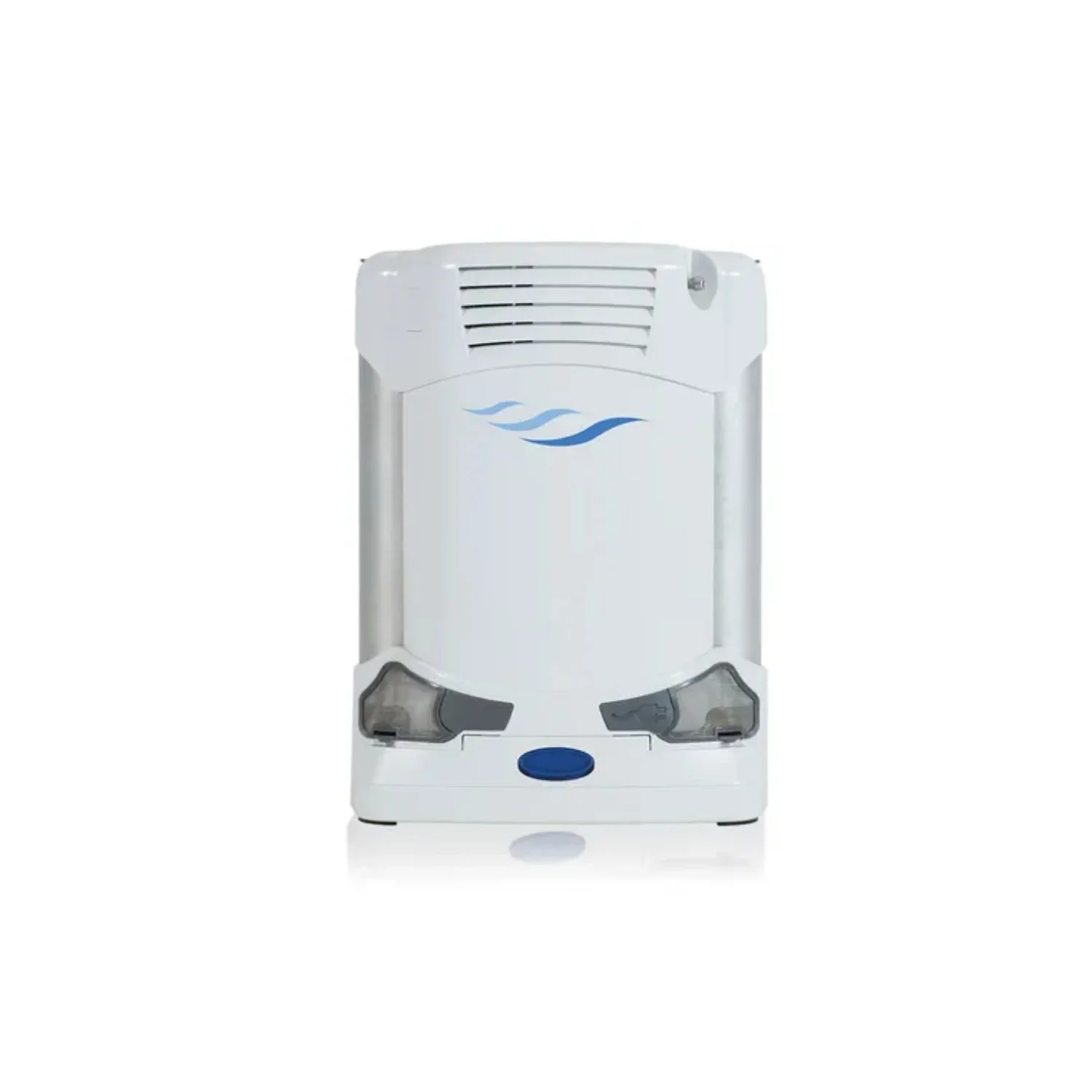 Caire FreeStyle Comfort Pulse Dose portable oxygen concentrator for travel - lightweight curved design, FAA-compliant with smart oxygen delivery and 24/7 performance