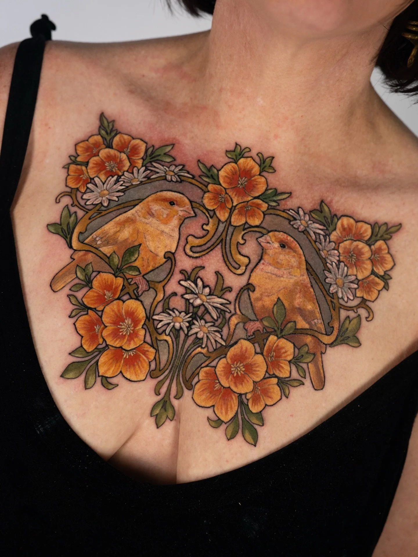 Really enjoyed working on this project last week during my guest spot at @edenbodyartstudios , thank you Sarah! 

Join my mailing list at https:www.escarlatatattoo.com 

#atlantatattoo #artnouveautattoo #neotraditionaltattoo #painterlytattoo #neocals