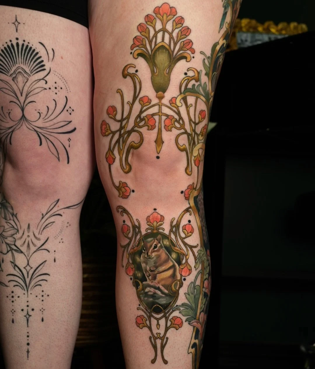 Completed this piece recently, and I&rsquo;m still so happy with how it came together.

Join my mailing list at https:www.escarlatatattoo.com 

#atlantatattoo #artnouveautattoo #neotraditionaltattoo #painterlytattoo #neocalssicaltattoo